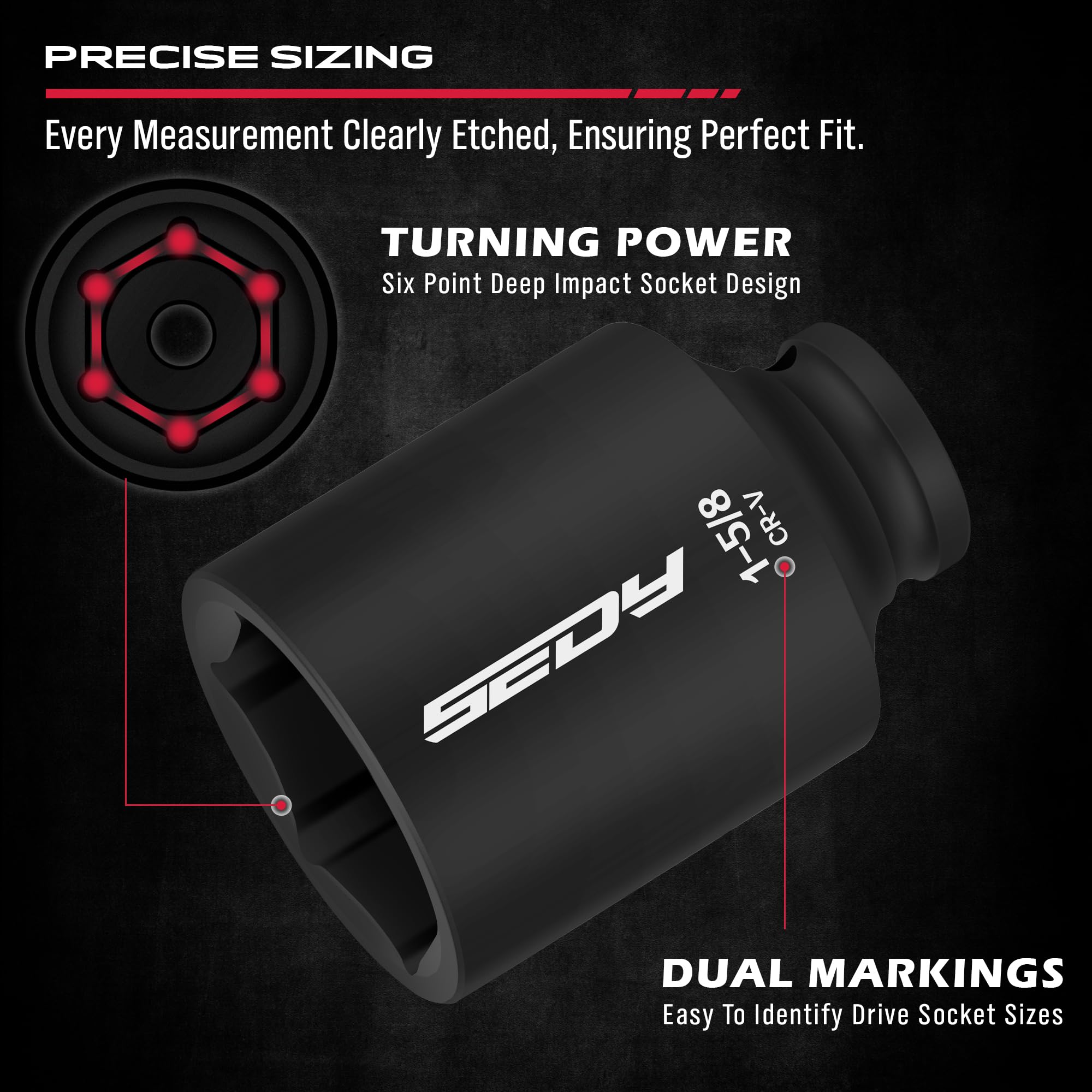 29-Piece 1/2" Drive Impact Socket Set, SAE (3/8 to 1 inch) and Metric (10-24mm) Sizes with Extension Bars Standard Deep Socket Set CR-V Material High Durability Impact Wrench