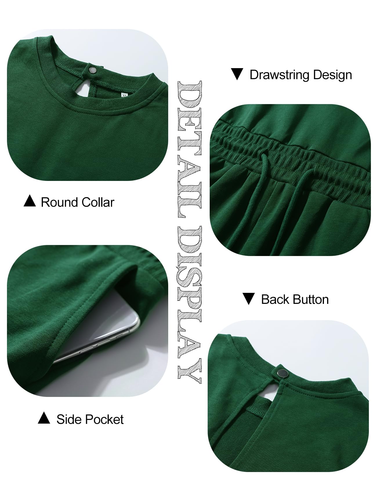 Flygo Womens Casual Jumpsuit Crewneck Cap Sleeve Long Wide Leg Pants One Piece Outfits Drawstring Romper with Pockets(LightGrey-M)