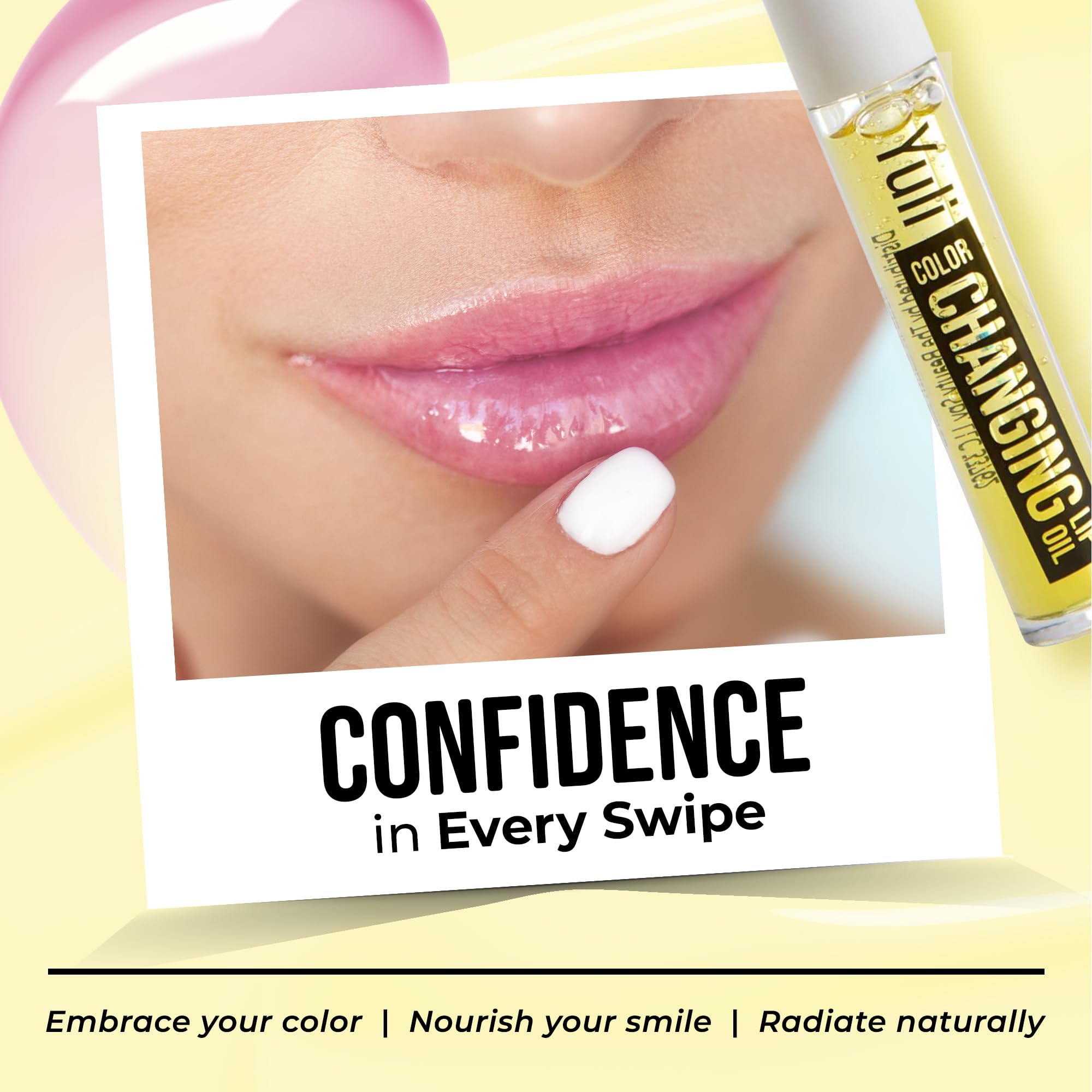 The Beauty Spy Yuli Color Changing Lip Oil - Korean Fruit Lip Gloss - pH-Reactive Formula with Argan Oil, Squalane, Shea Butter - Hydrate & Soften Lips, Glass Shine Effect (Yuzu)