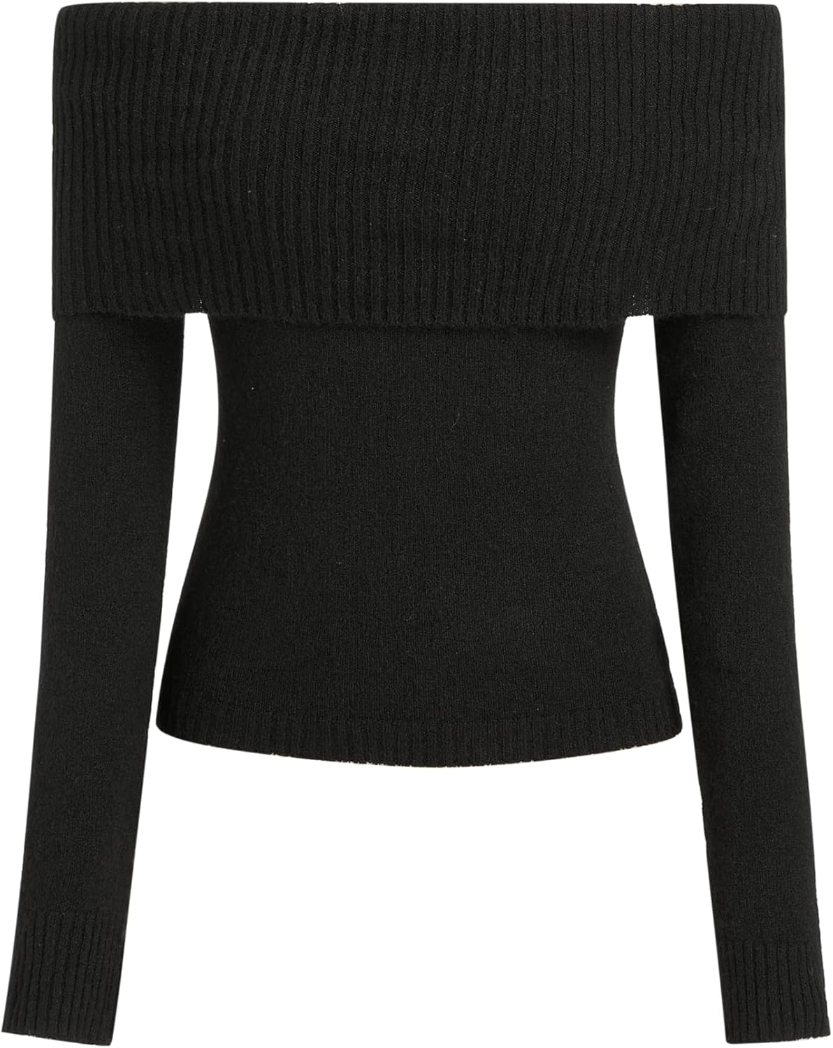CIDER Women’s Off Shoulder Knitted Long Sleeve Tops Fall Pullover Sweater