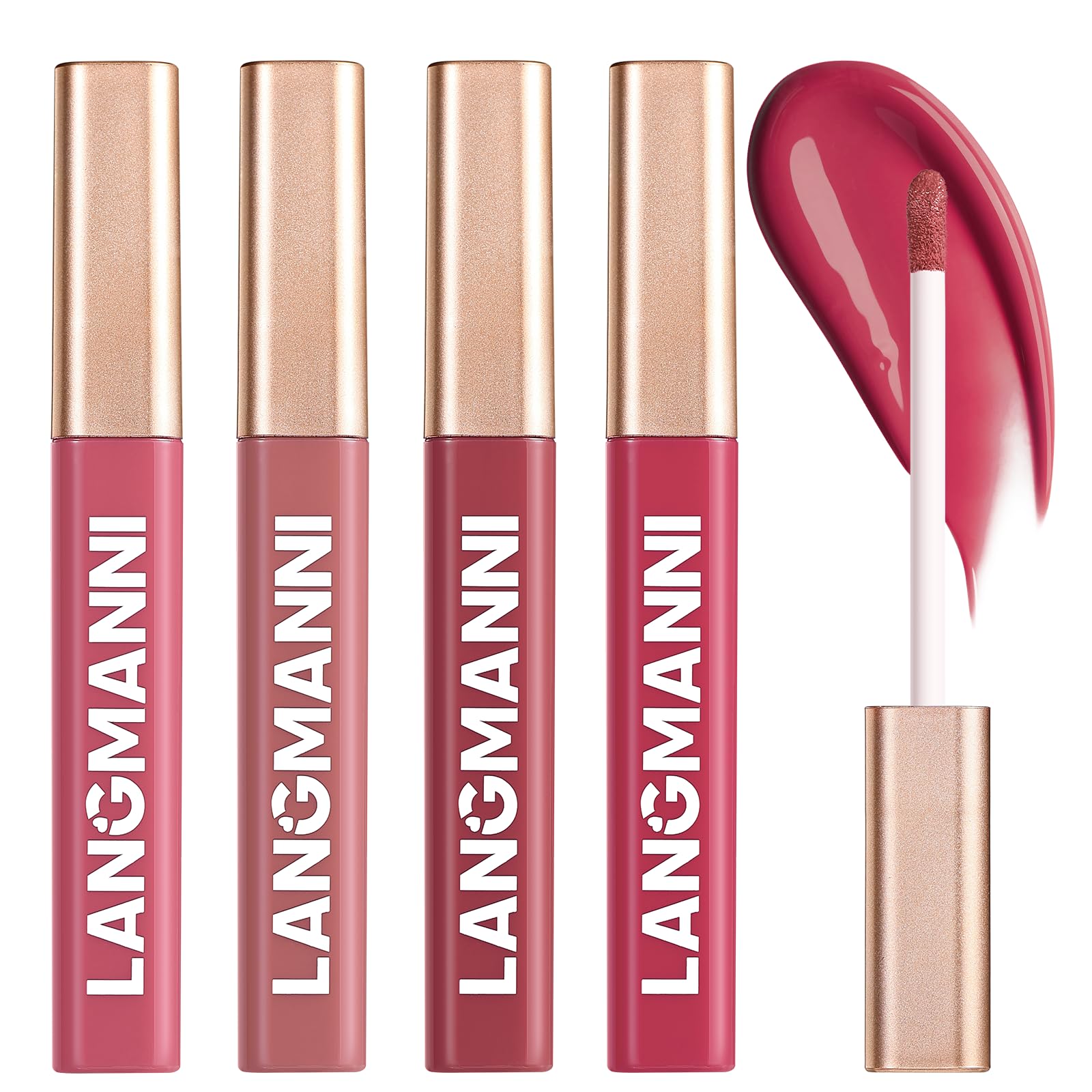 Jolilab 12 Colors Cream Texture Lip Gloss Set - Highly Pigmented,Hydrating, Moisturizing Makeup for Women(Set 12Color)