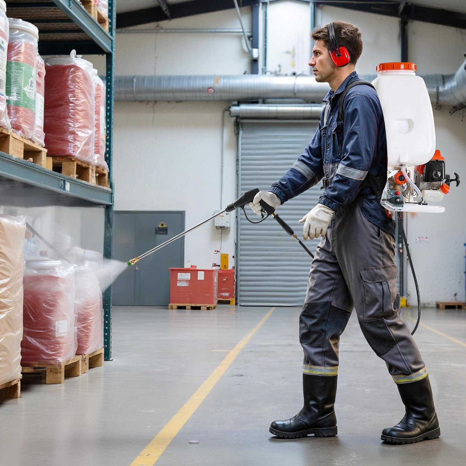 VEVOR Gas Powered Backpack Sprayer, 26.5CC 0.9HP Engine, Garden Sprayer with 6.5 Gallon Tank, Large Area Coverage, Lawn Spraying Machine with 24 in Wand & Nozzles for Efficient Gardening & Farming