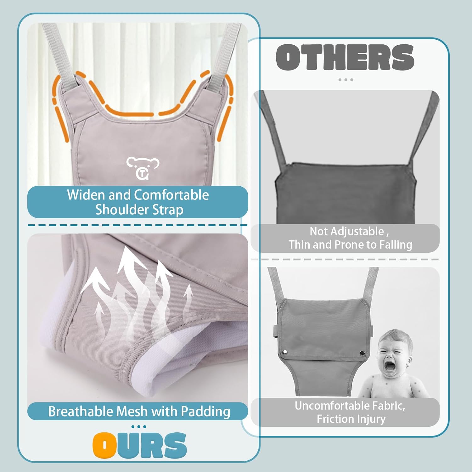 G TALECO GEAR Baby Jumper with Stand, Baby Jumpers and Bouncers, Baby Exerciser Suitable for 6-24 Months, Easy to Assemble & Store Jumper for Baby (Grey)