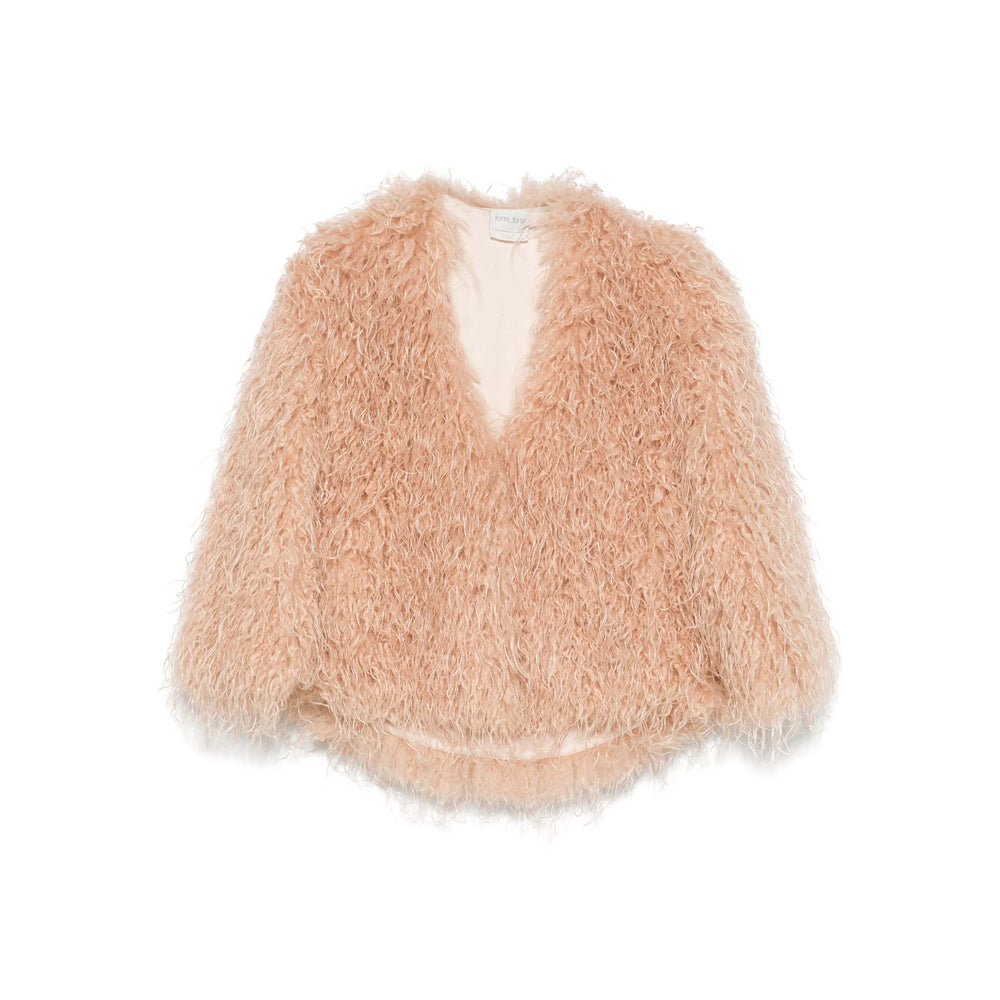 Forte Forte Neutrals Coats - Faux Fur Coats Women