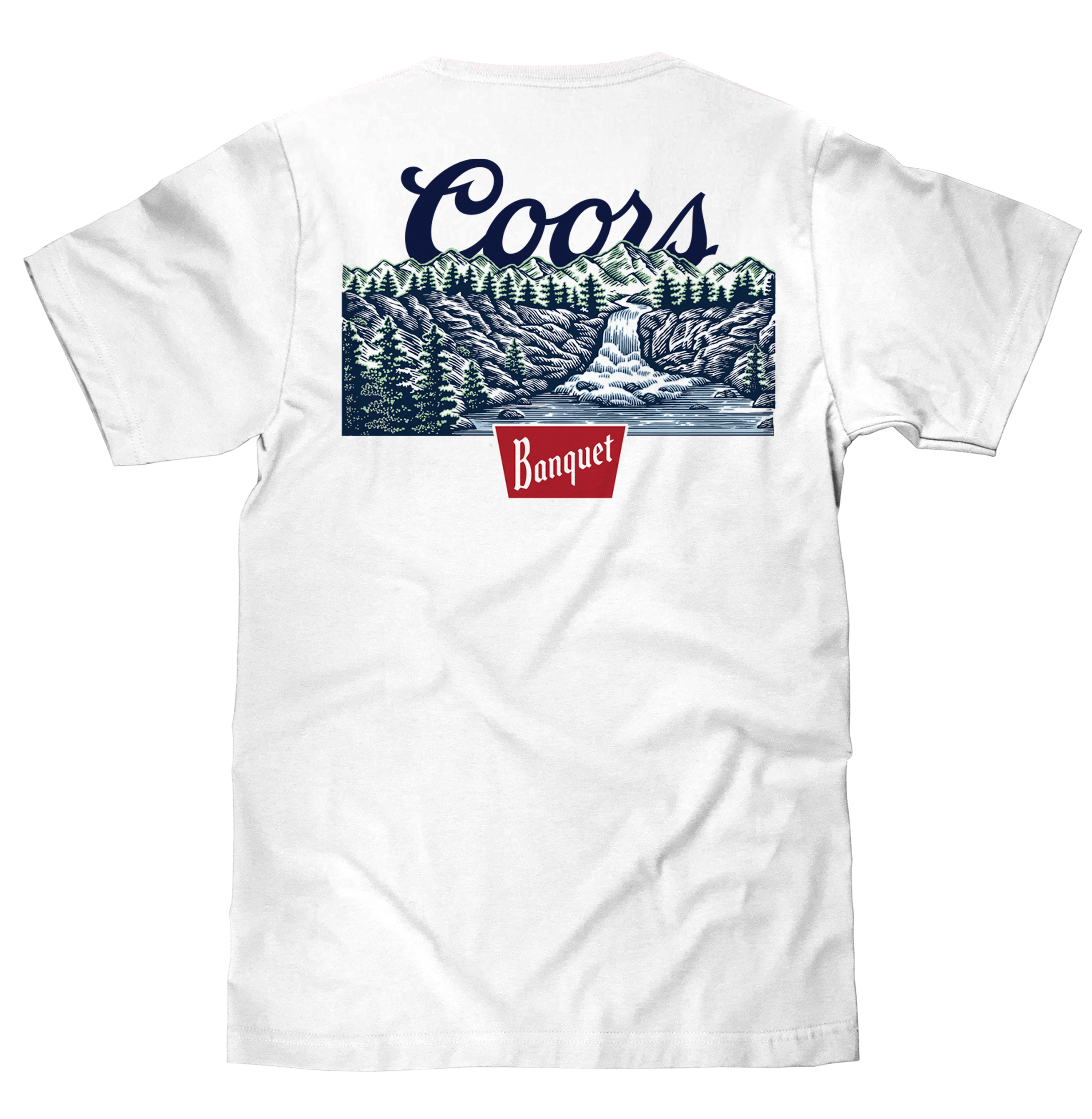 Coors Banquet Beer Front Back T-Shirt - White