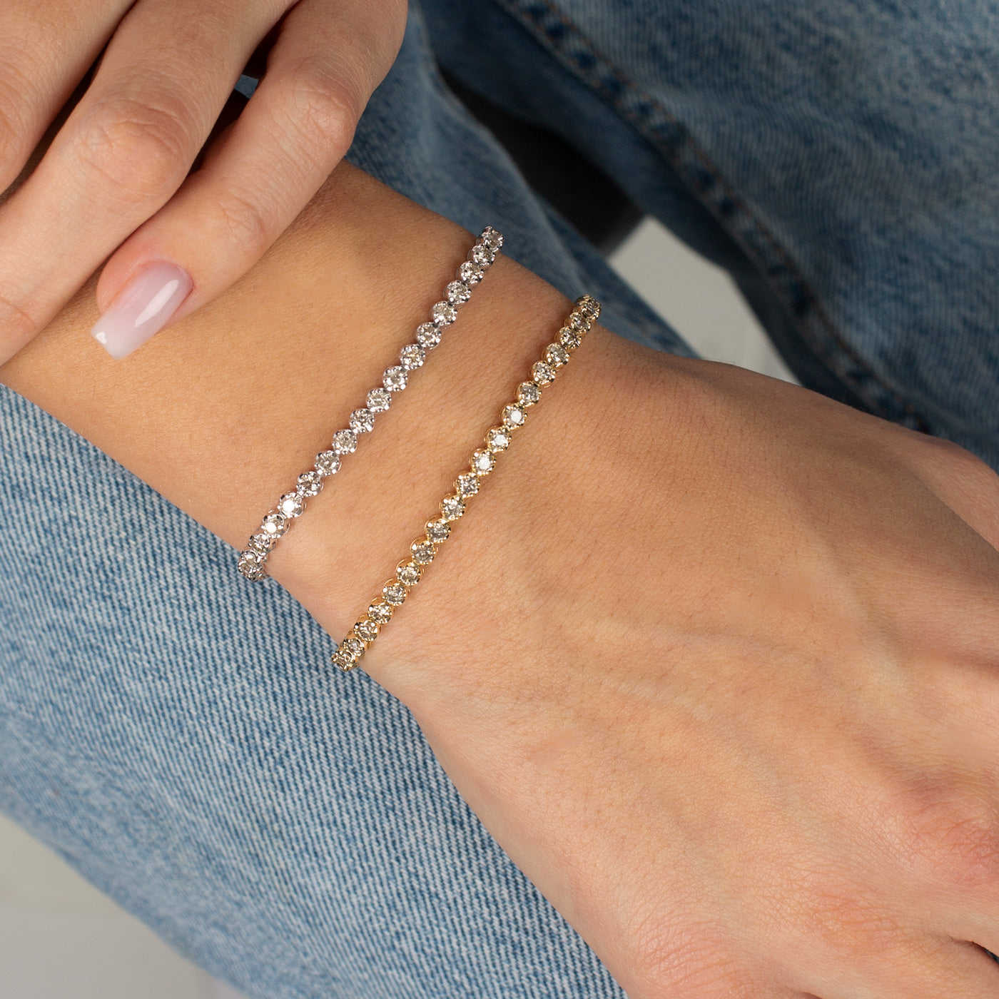 3 Carat Diamond Tennis Bracelet 14K - Adina's Jewels