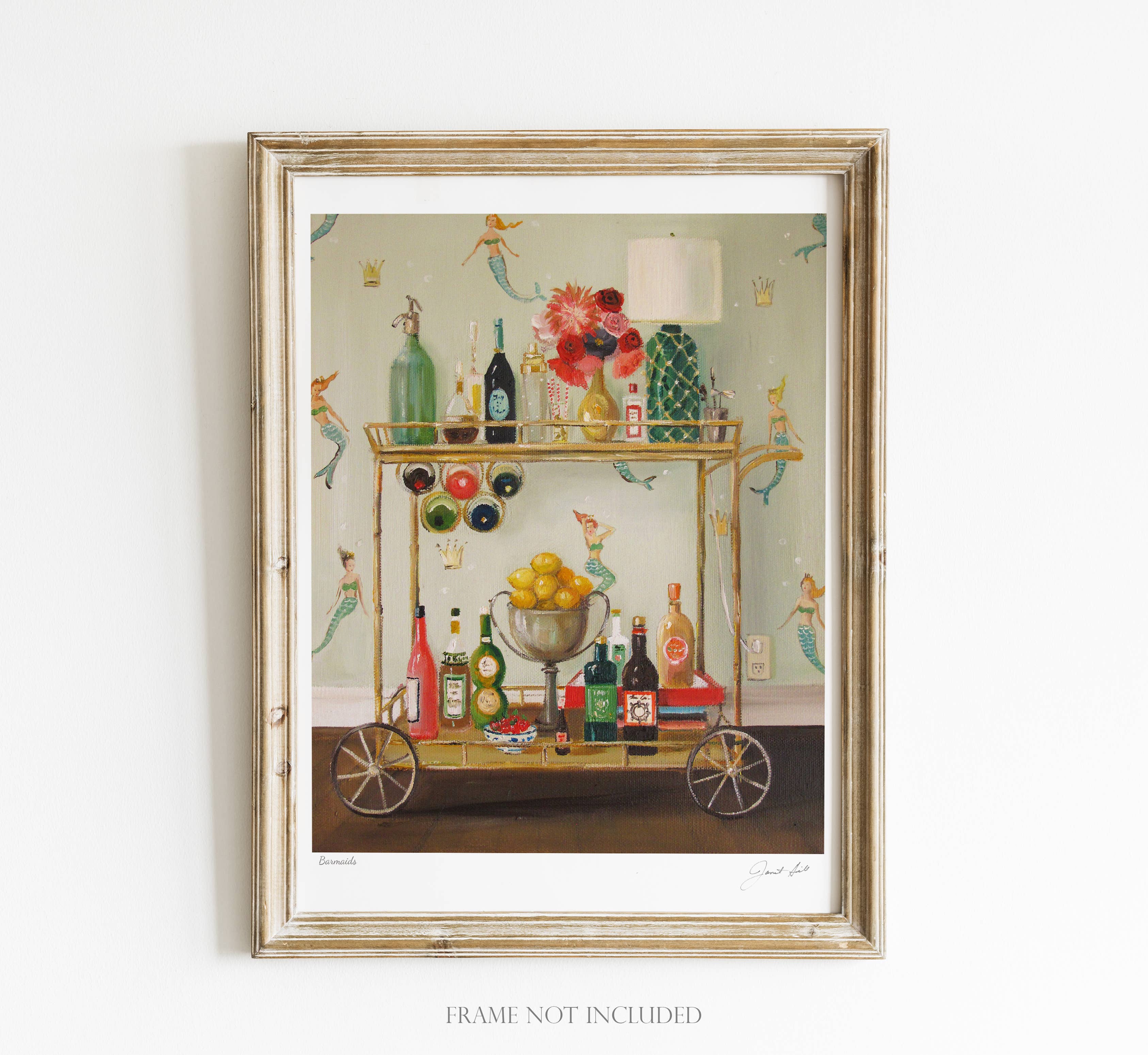 Barmaids Art Print - 8.5 X 11" by Janet Hill