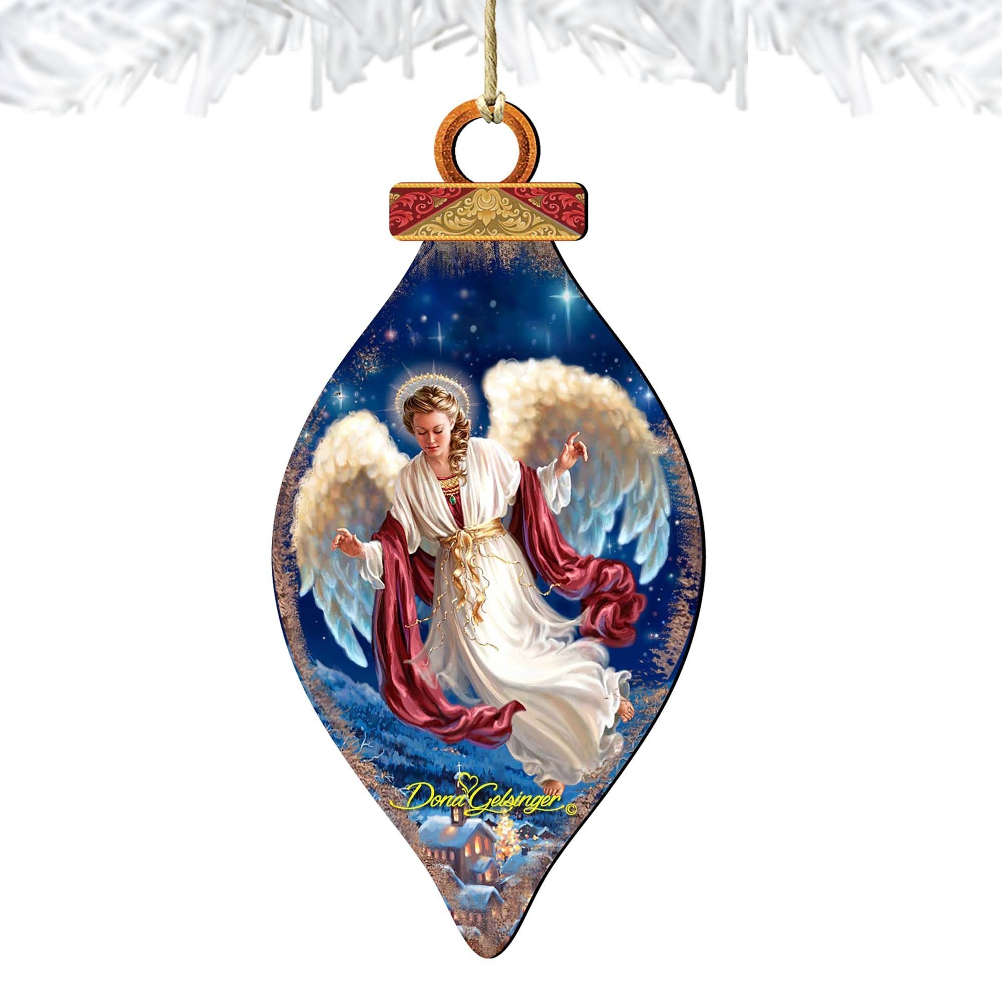 Pigeoneers Angel Wooden Ornaments by Gelsinger - Nativity Holiday Decor - 8041118-1208