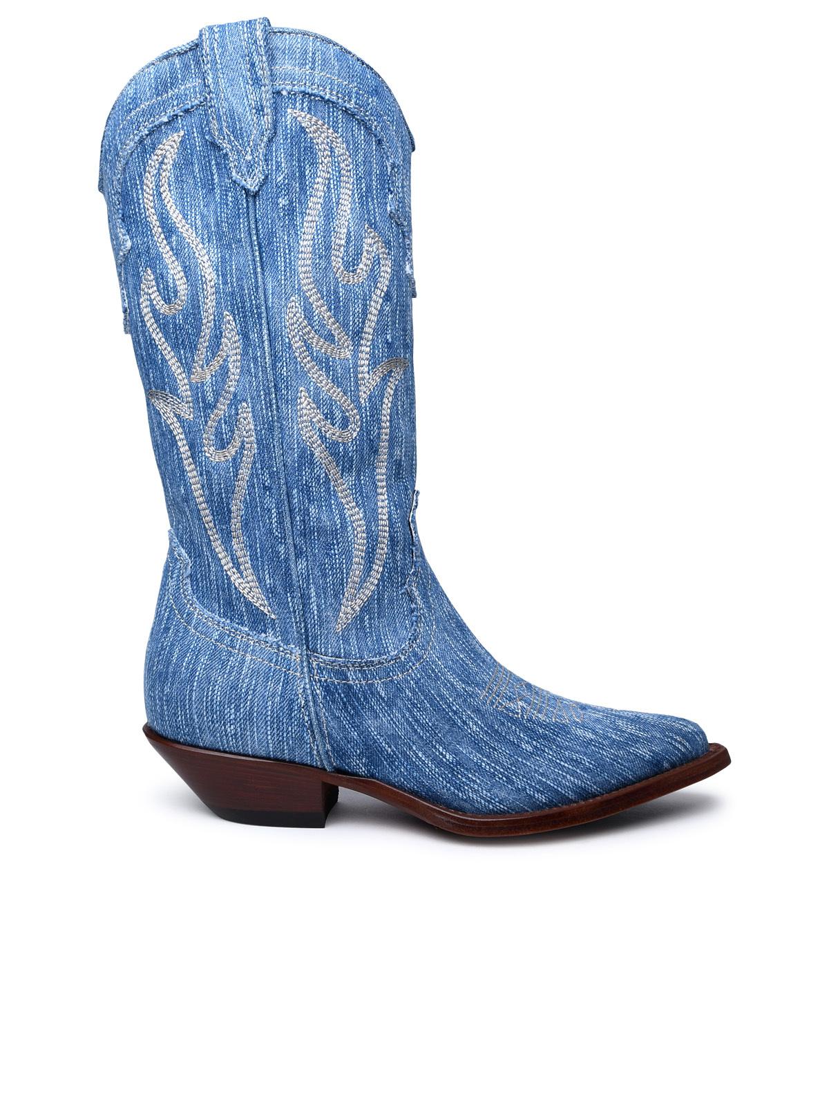 Sonora Light Blue Denim Boots Women