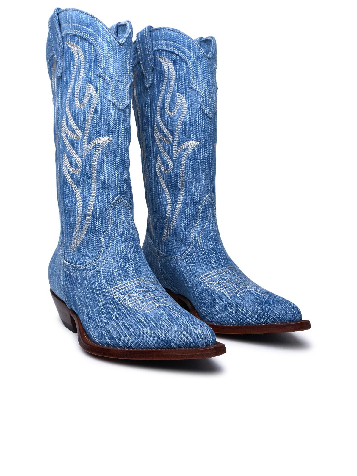 Sonora Light Blue Denim Boots Women