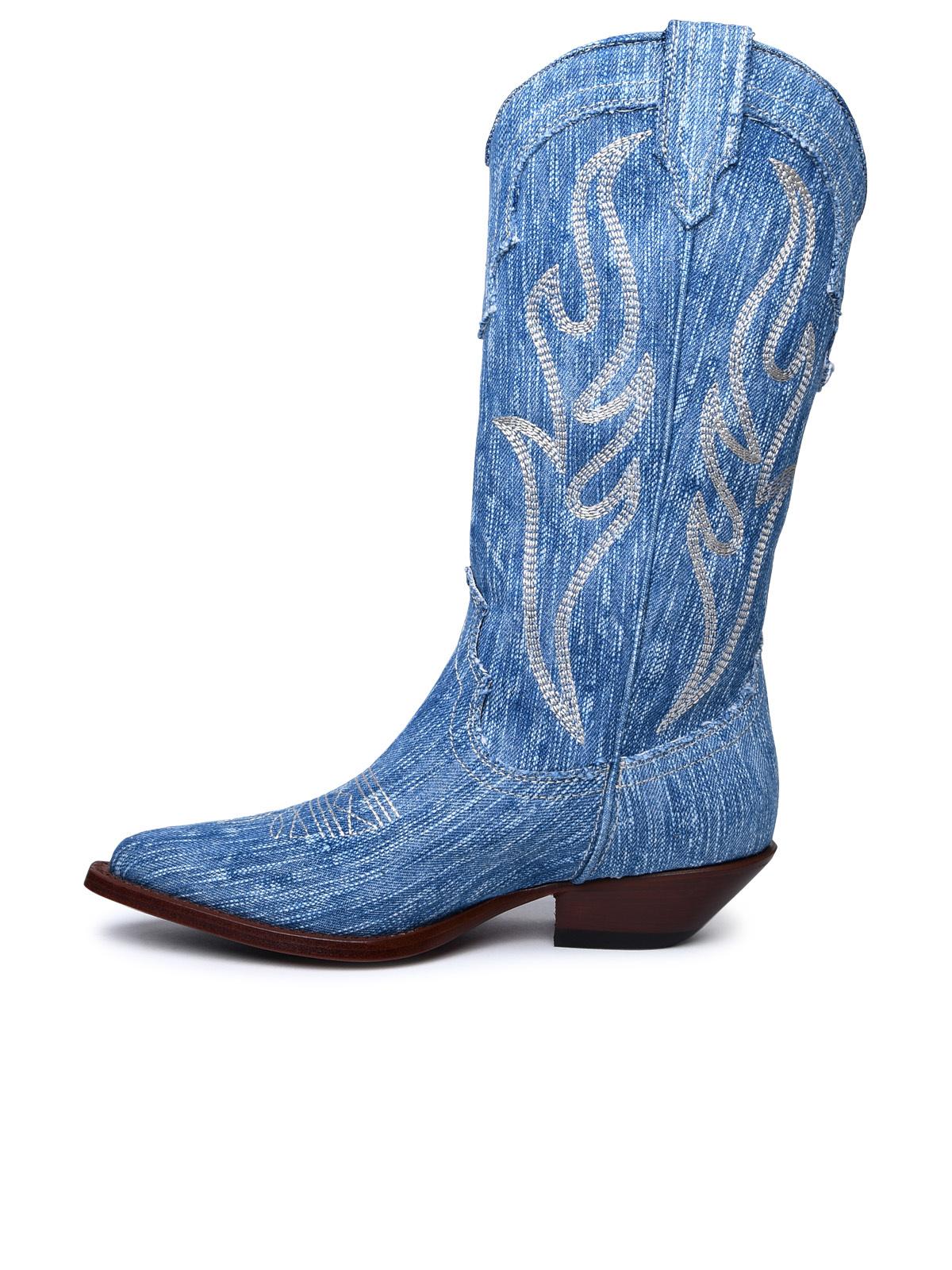 Sonora Light Blue Denim Boots Women