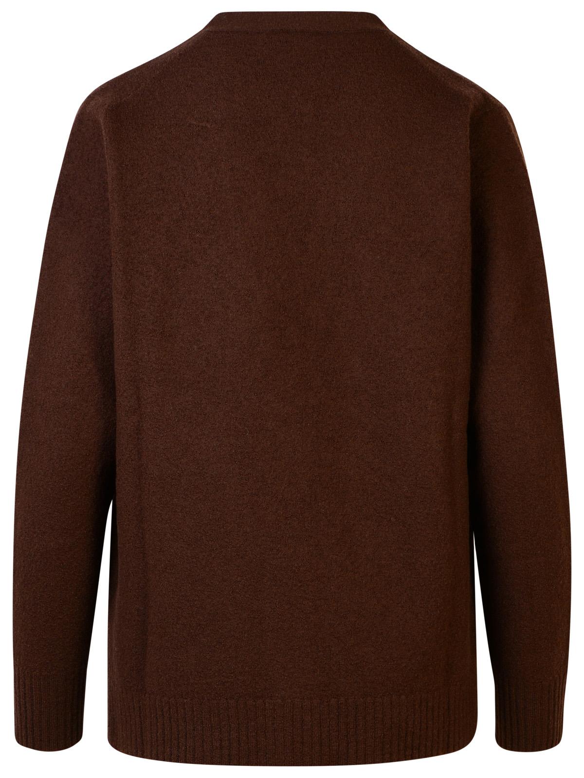 Jil Sander Brown Wool Cardigan Women