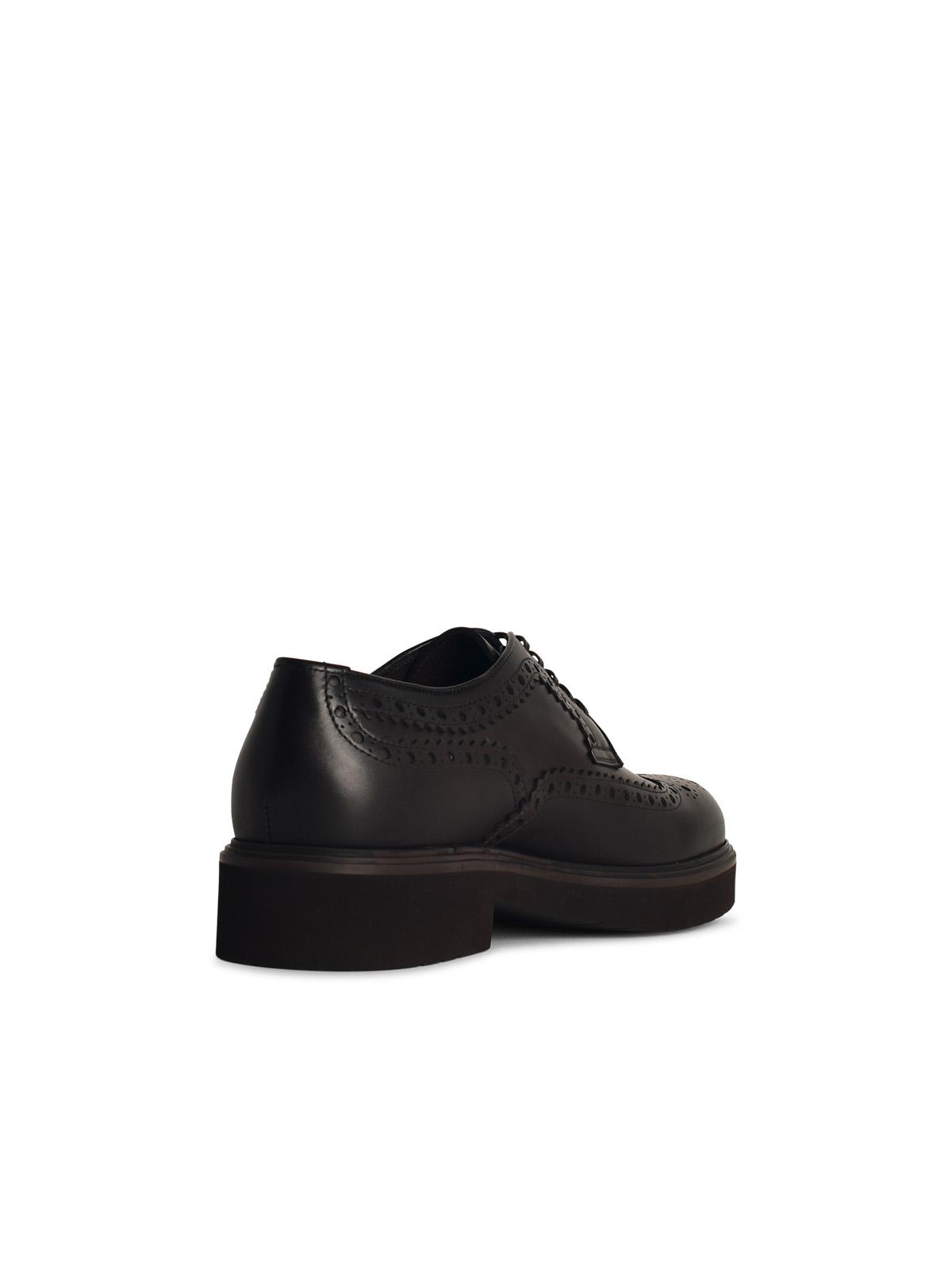 Salvatore Ferragamo Fire' 'Scarpa' In Dark Brown Leather Men