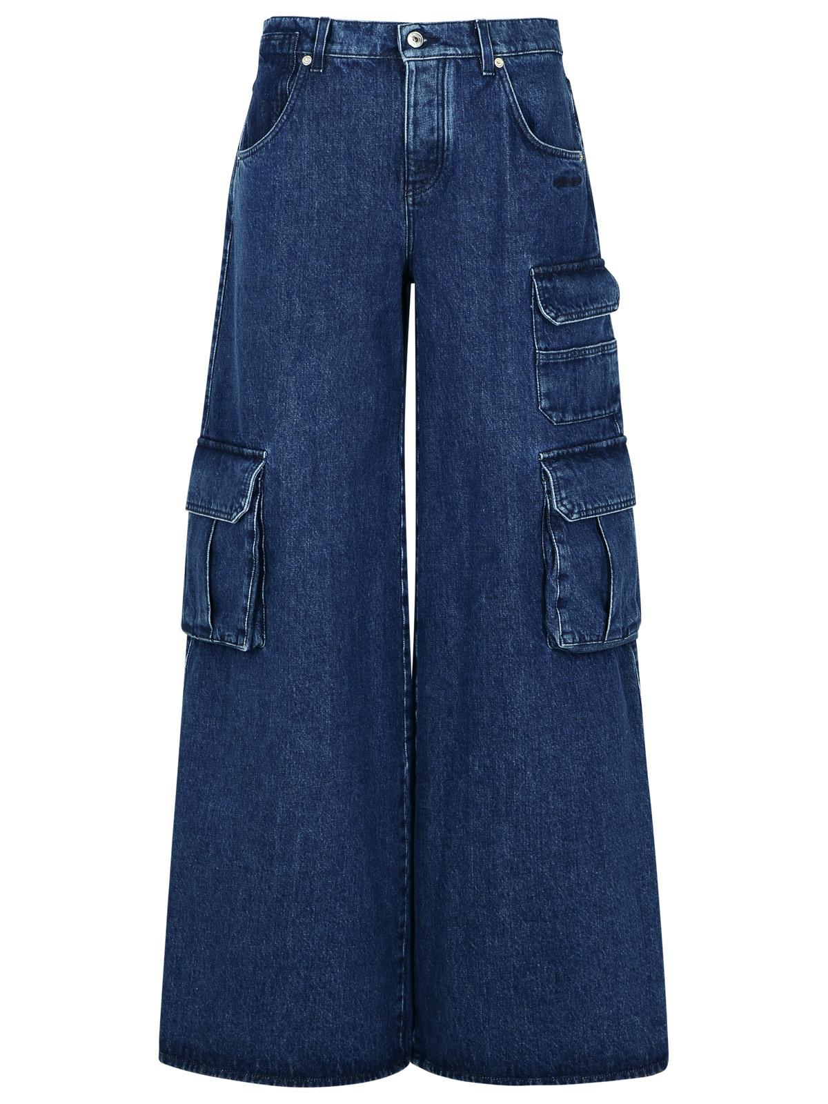 Off-White Cargo 'Baggy' Jeans In Blue Cotton Women