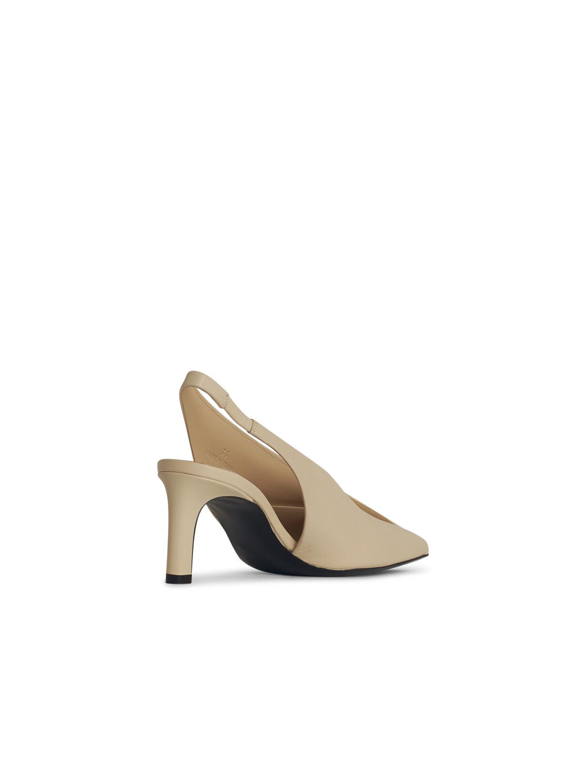 Jil Sander Ivory Leather Slingbacks Women