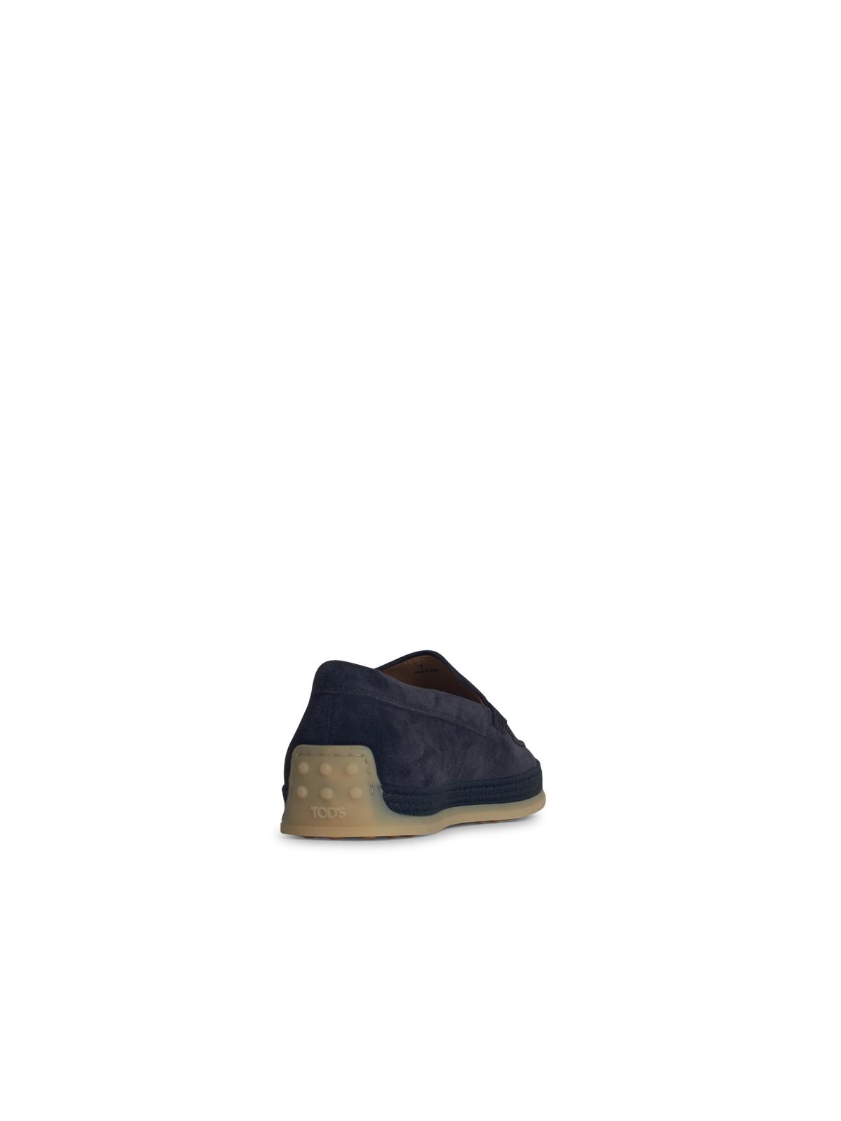 Tod's Blue Suede Loafers Men