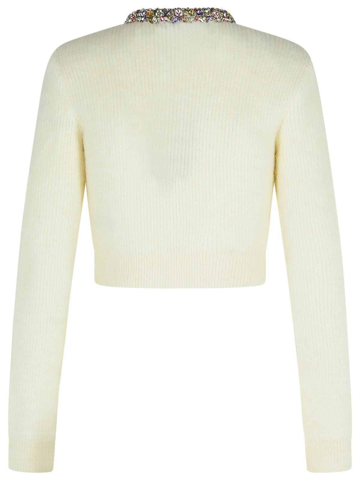 Self Portrait Cream Alpaca Blend Cardigan Women