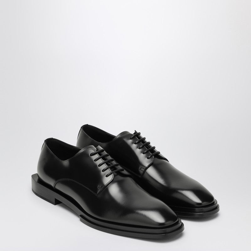 Alexander Mcqueen Black Leather Lace-Up Men