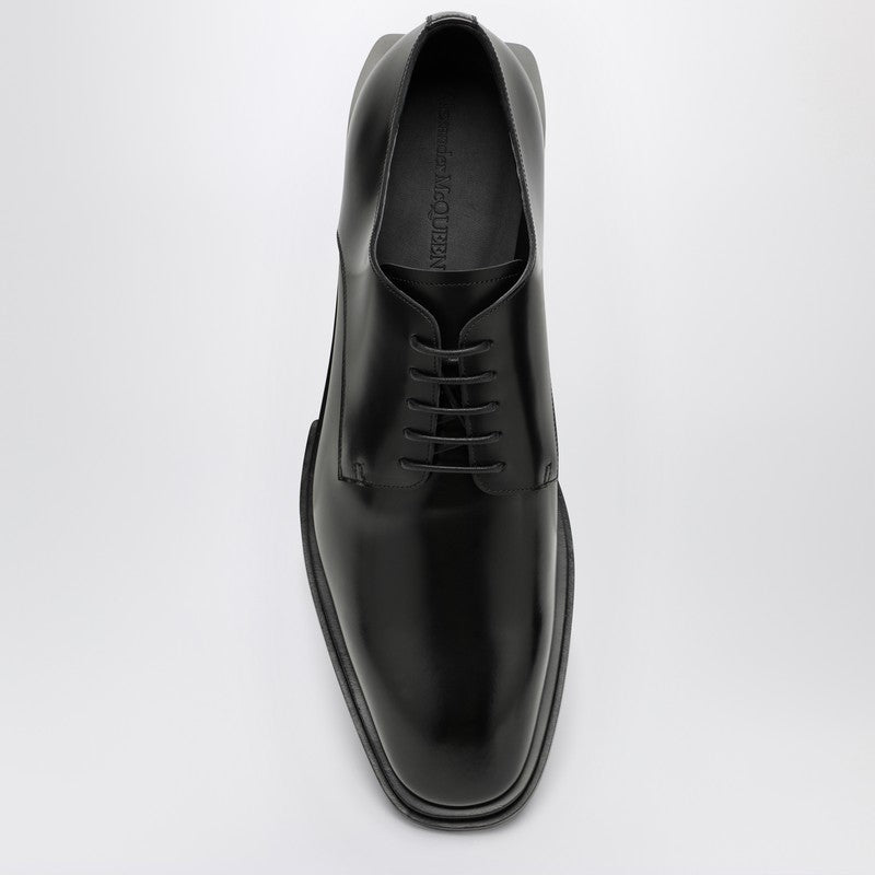 Alexander Mcqueen Black Leather Lace-Up Men