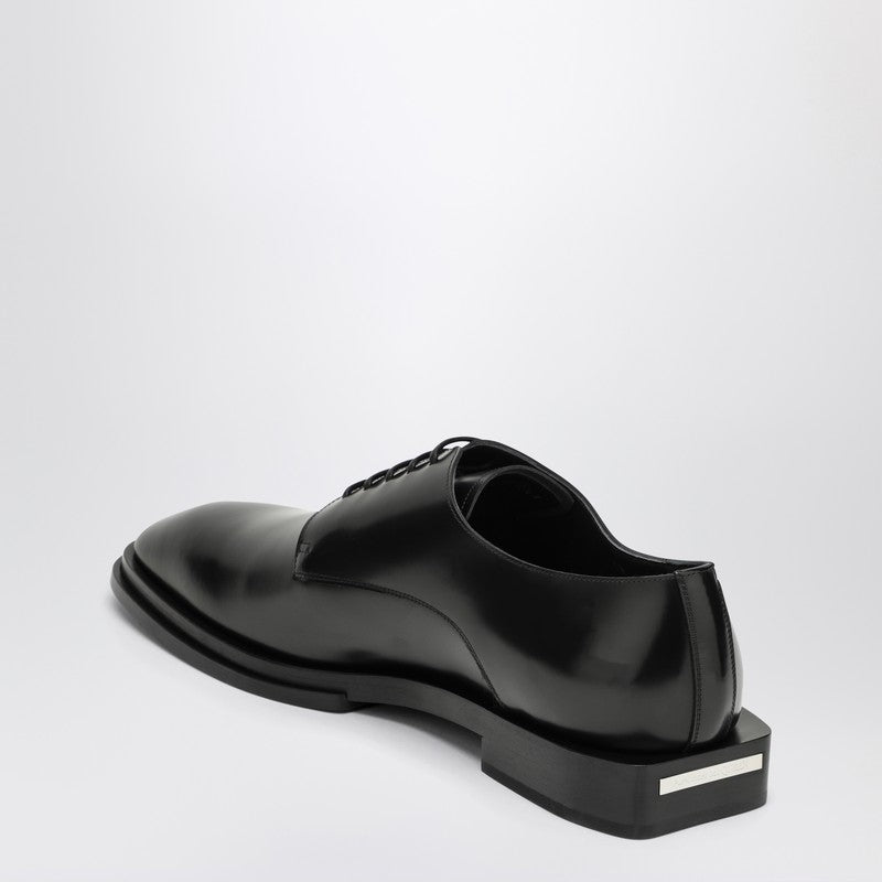 Alexander Mcqueen Black Leather Lace-Up Men