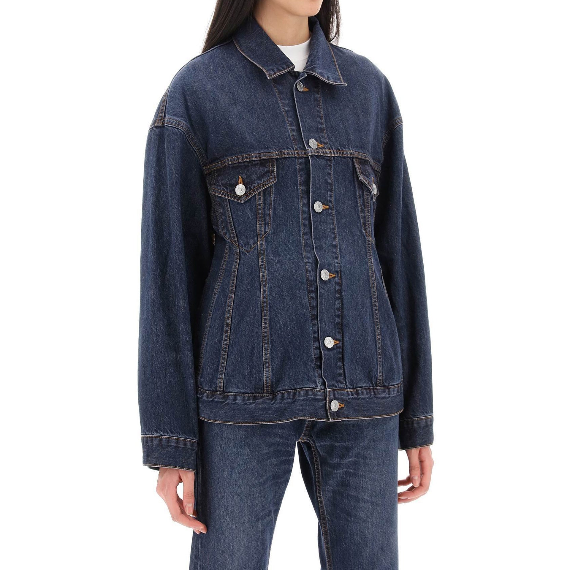 Balenciaga 'Hourglass' Denim Jacket Women