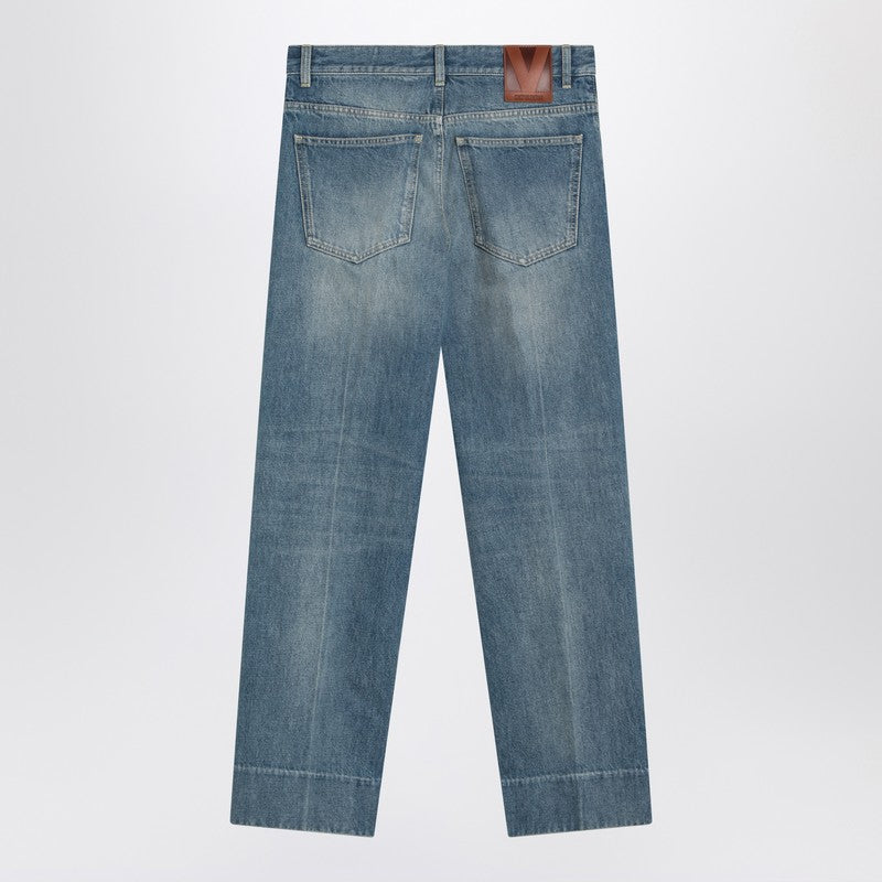 Valentino Faded-Effect Blue Jeans Women