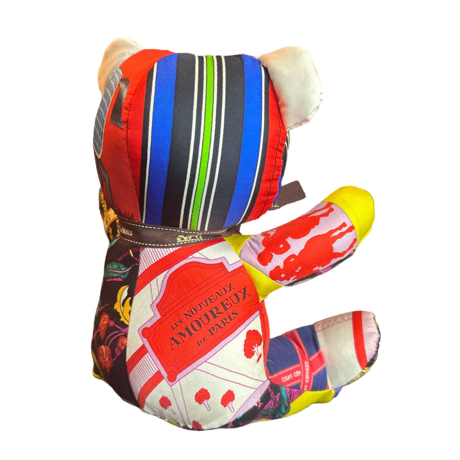 Vintage Silk Scarf Patchwork Teddy Bear