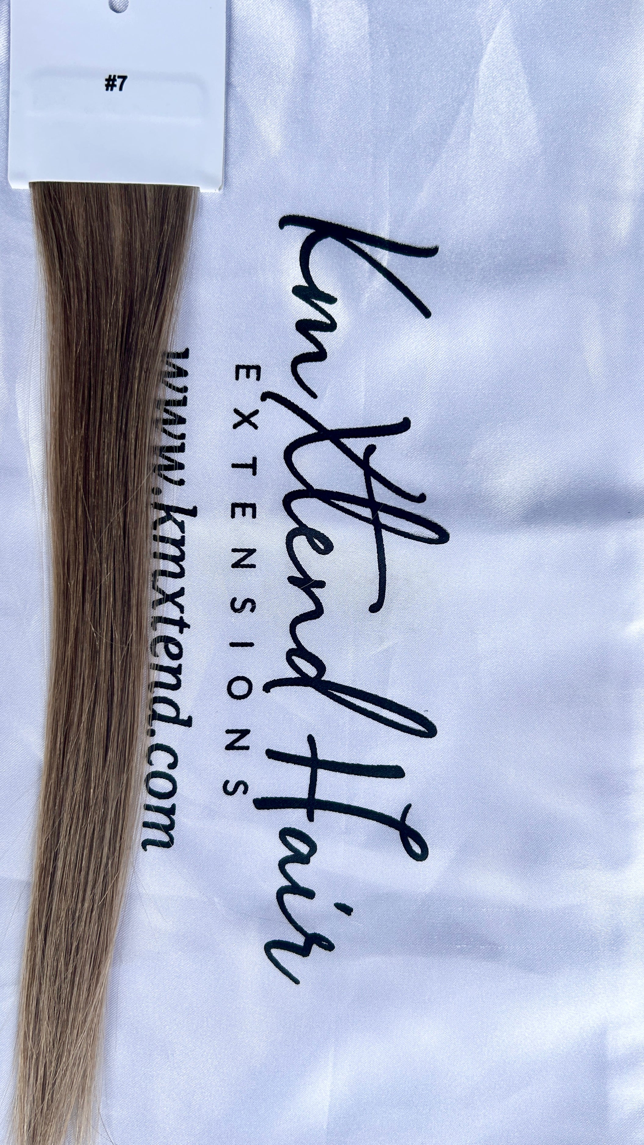 Professional K Tips Flat Tip Keratin Bond Fusion Hair Extensions #7 Medium Ash Brown