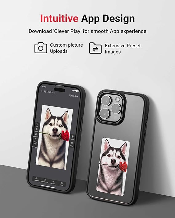 7DAY'S 2024 New Arrival DIY E Ink Smart Case for iPhone 13,14,15 Pro Max Case Smart INK