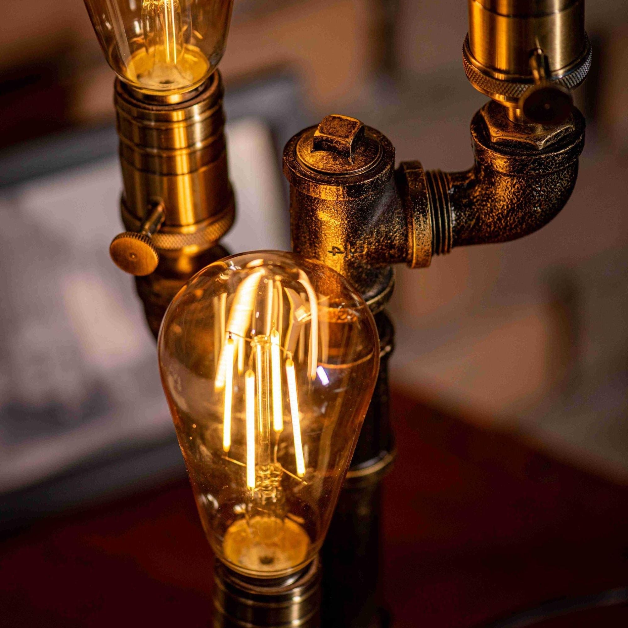 7DAY'S Shadow Steampunk Handmade Vintage Adjustable Pipe Lamp