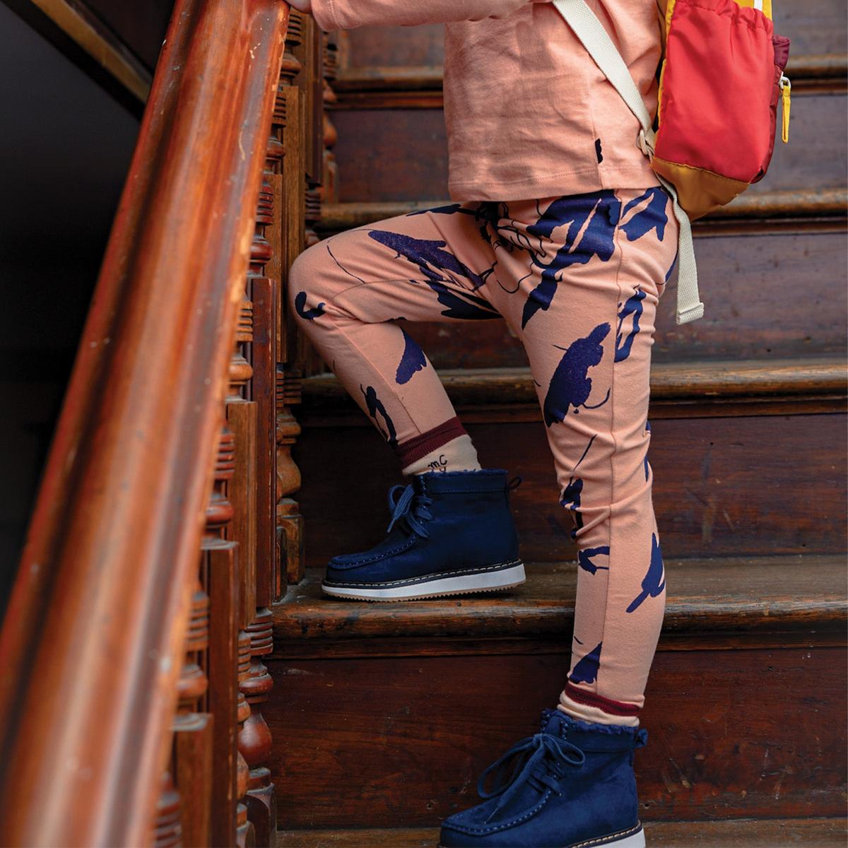 Nature's Canvas Kid Leggings - Terracoral/navy