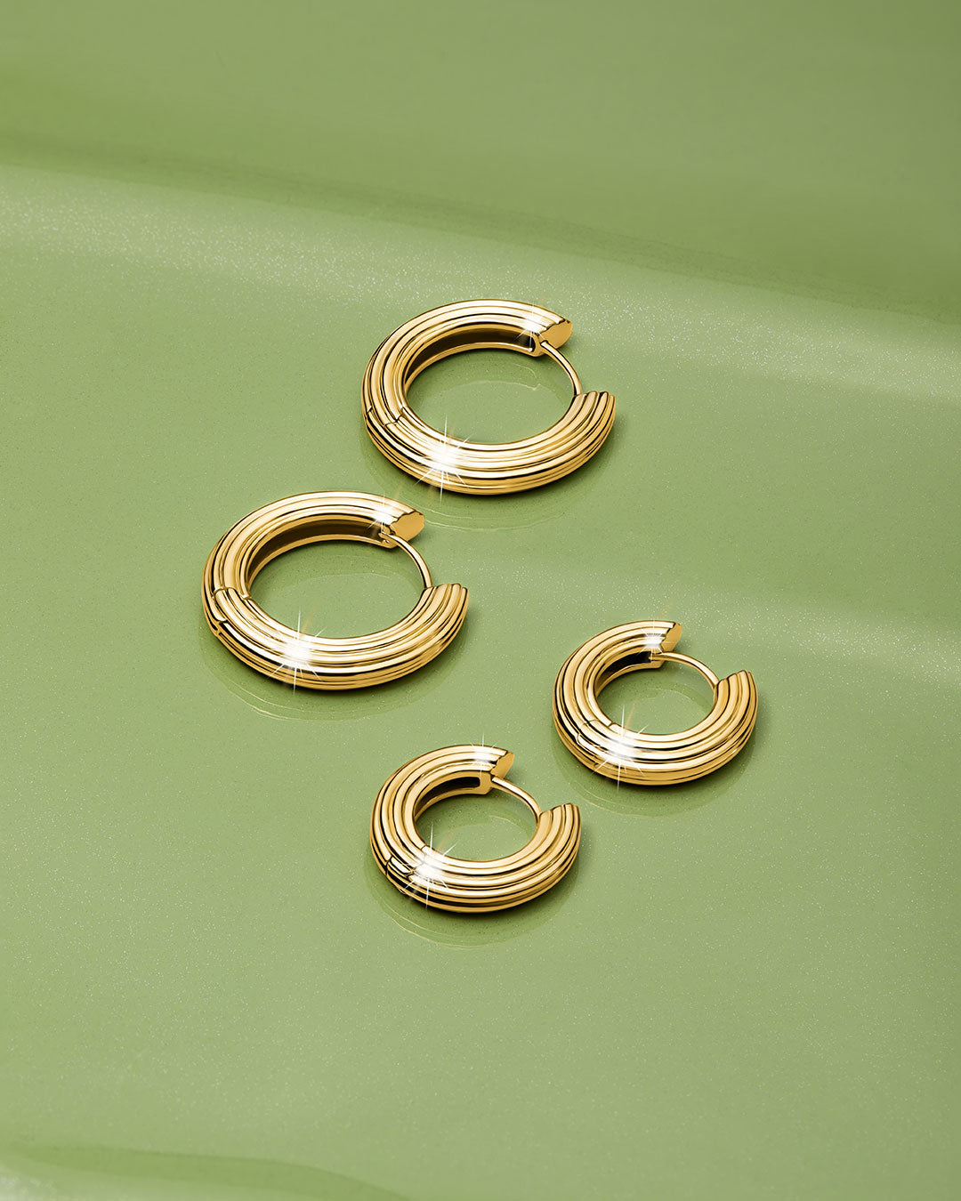 The Mini Ridged Amalfi Hinge Hoops