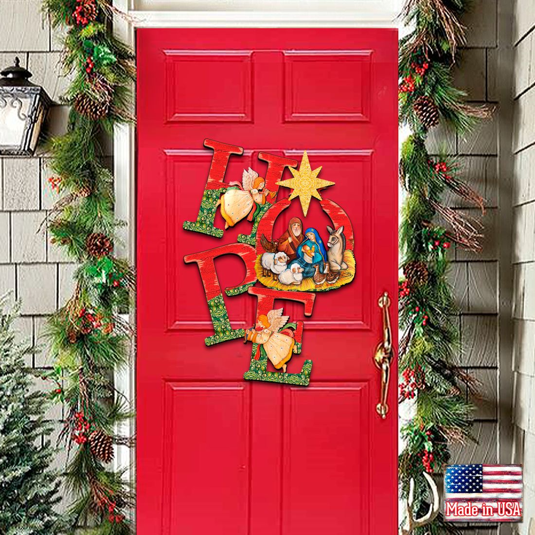 Hope Nativity Christmas Nativity Door Decor by G. DeBrekht - Nativity Holiday Decor - 8121461H