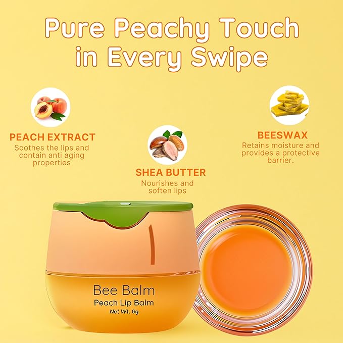 Original My Bee Balm Lip Balm - Propolis Hydrating Balm Honey Pot for Dry, Chapped & Cracked Lips - Enriched with Propolis, Honey & Vitamin E - Soften, Smooth & Reduce Lip Lines