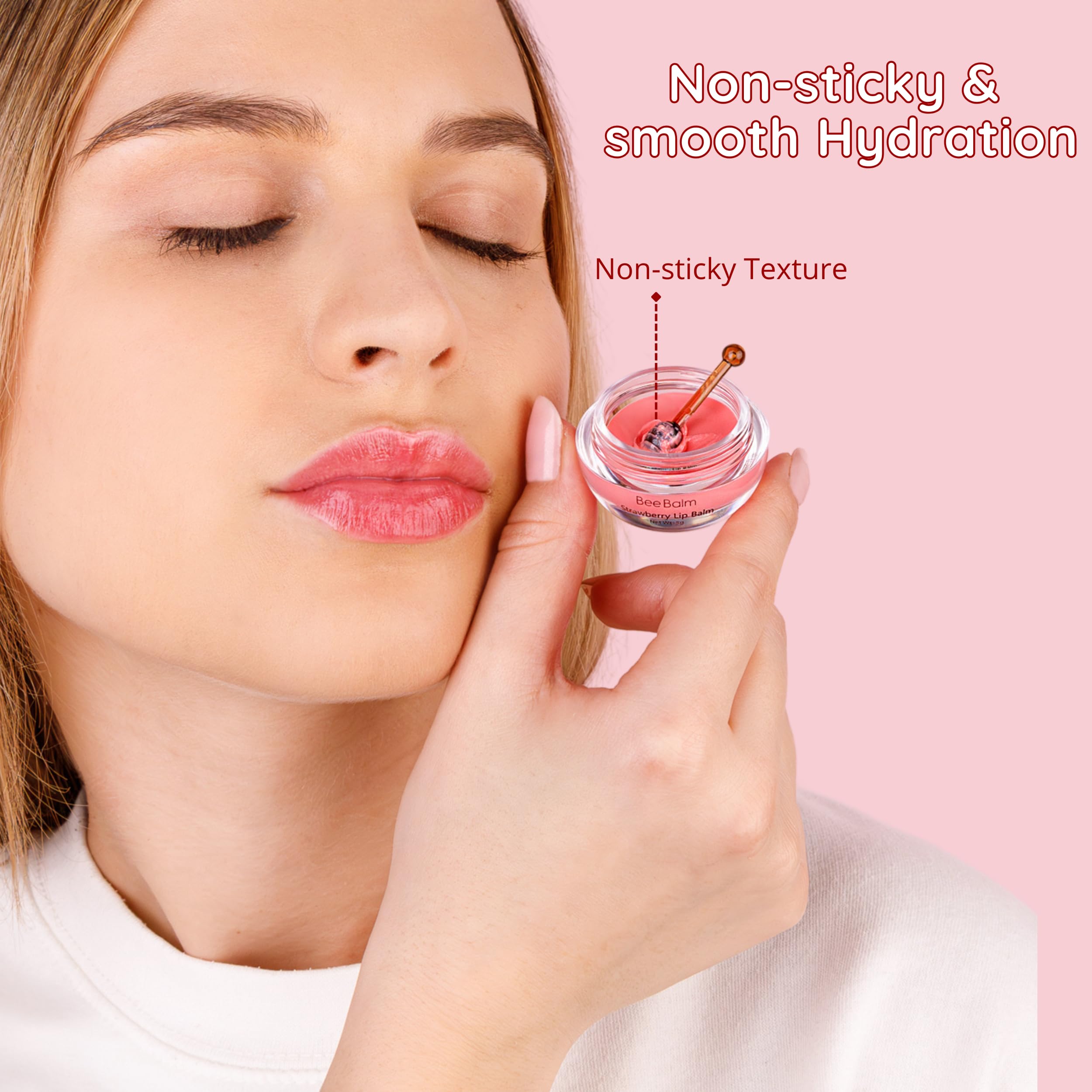 Original My Bee Balm Lip Balm - 2 pack Hydrating Balm Honey Pot for Dry, Chapped & Cracked Lips - Enriched with Propolis, Honey & Vitamin E - Soften, Smooth & Reduce Lip Lines