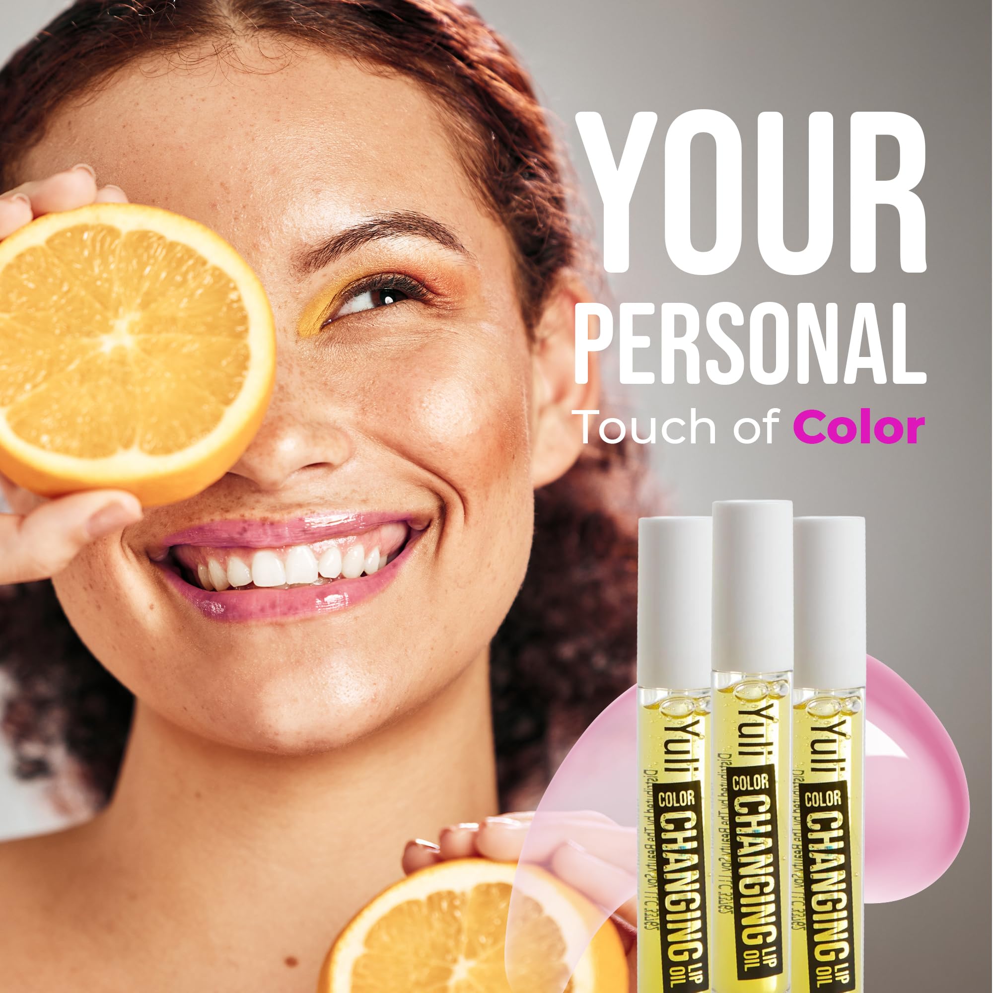 The Beauty Spy Yuli Color Changing Lip Oil - Korean Fruit Lip Gloss - pH-Reactive Formula with Argan Oil, Squalane, Shea Butter - Hydrate & Soften Lips, Glass Shine Effect (Yuzu)