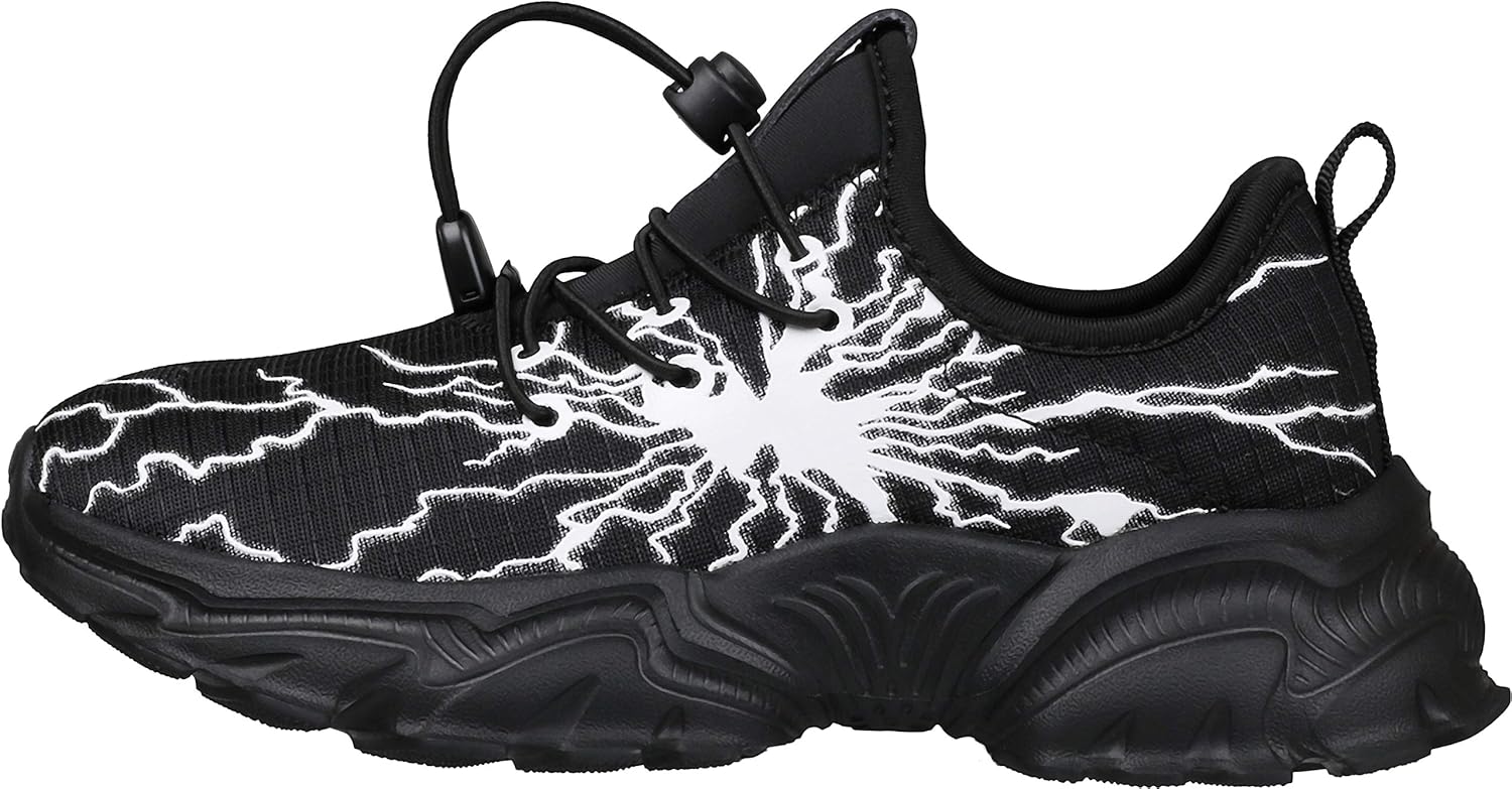 BRONAX Little/Big Boys Comfortable Graffiti Personality Tennis Shoes