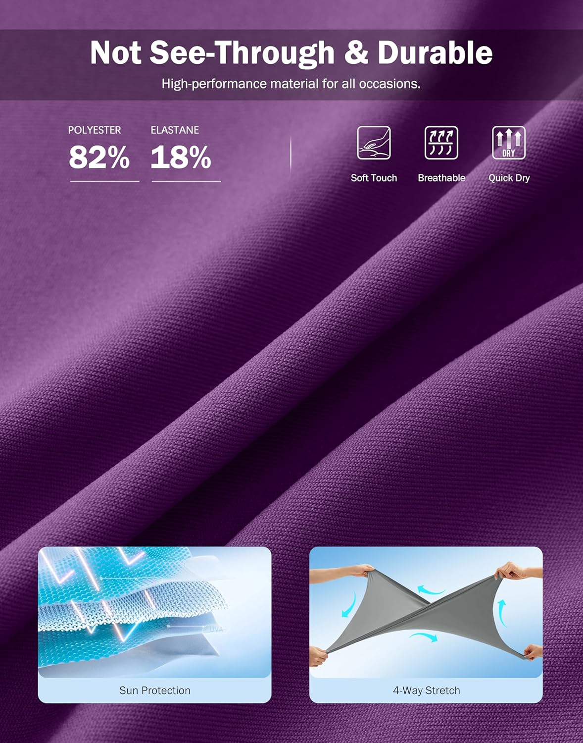 SANTINY 18" Skorts for Women 3 Pockets High Waist Long Athletic Tennis Skirt Golf Skort for Casual Summer Travel