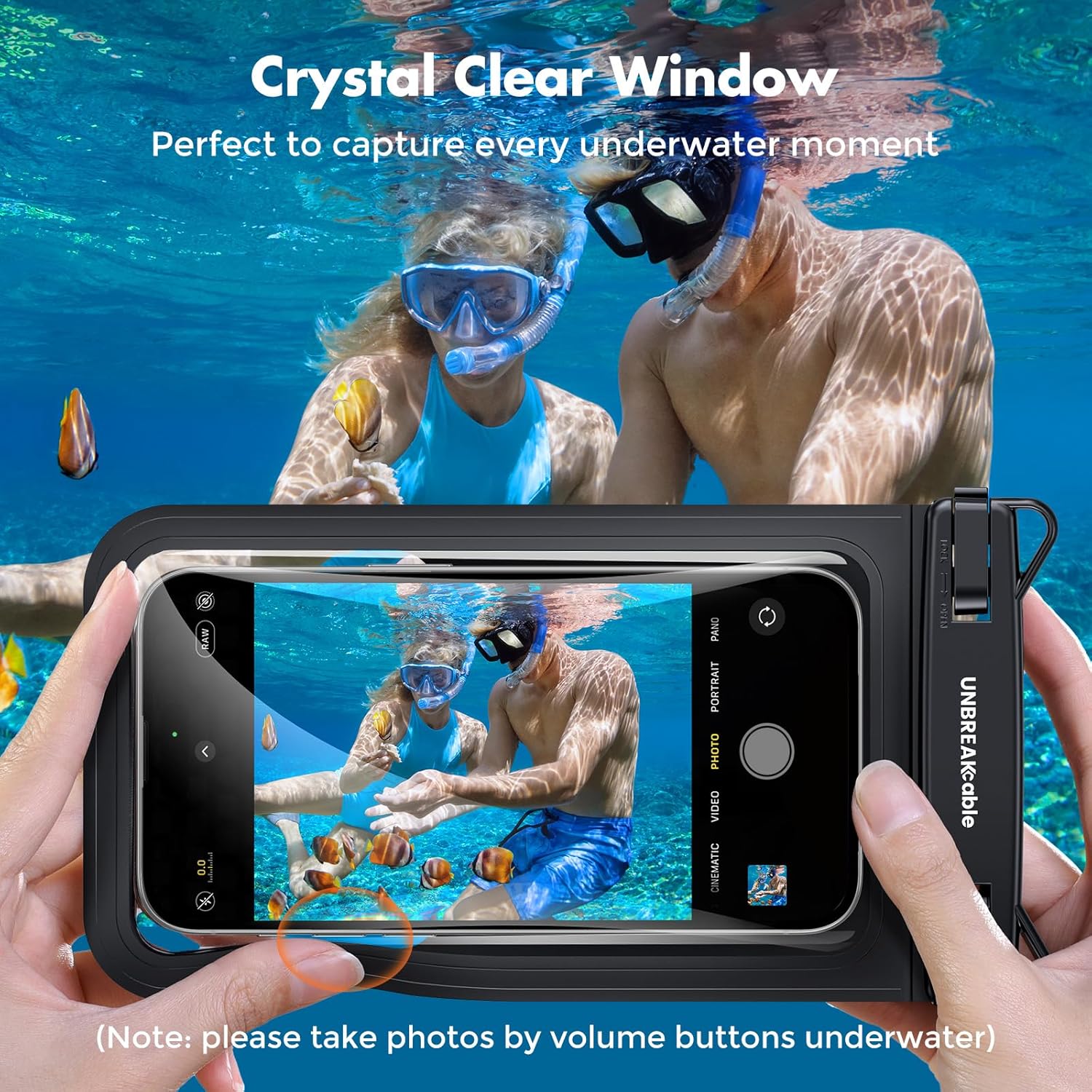 UNBREAKcable IPX8 Waterproof Phone Pouch 2-Pack, Double Space Waterproof Phone Case for iPhone 15 16 Pro Max up to 7", Cellphone Dry Bag with Lanyard for Vacation Beach Kayak Cruise Travel Essentials