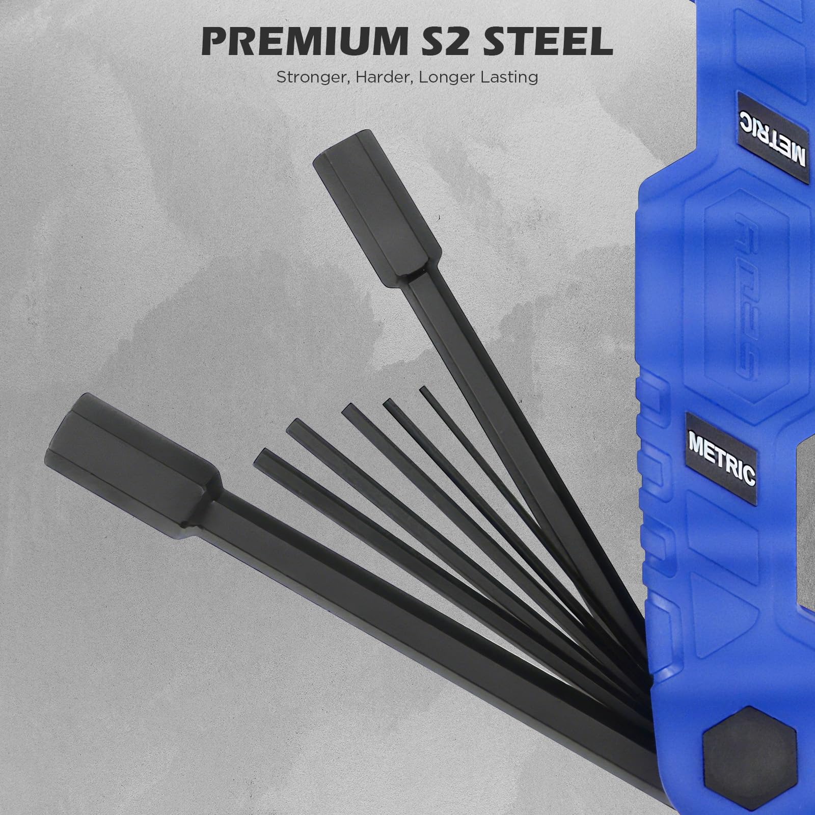 SEDY 32-Piece Hex Key Wrench Set, Metric and SAE Allen Wrenches (0.028-3/8 inch, 0.7-10 mm) L Shape Allen Keys, Chrome Vanadium Steelwith 2x Extension Handle