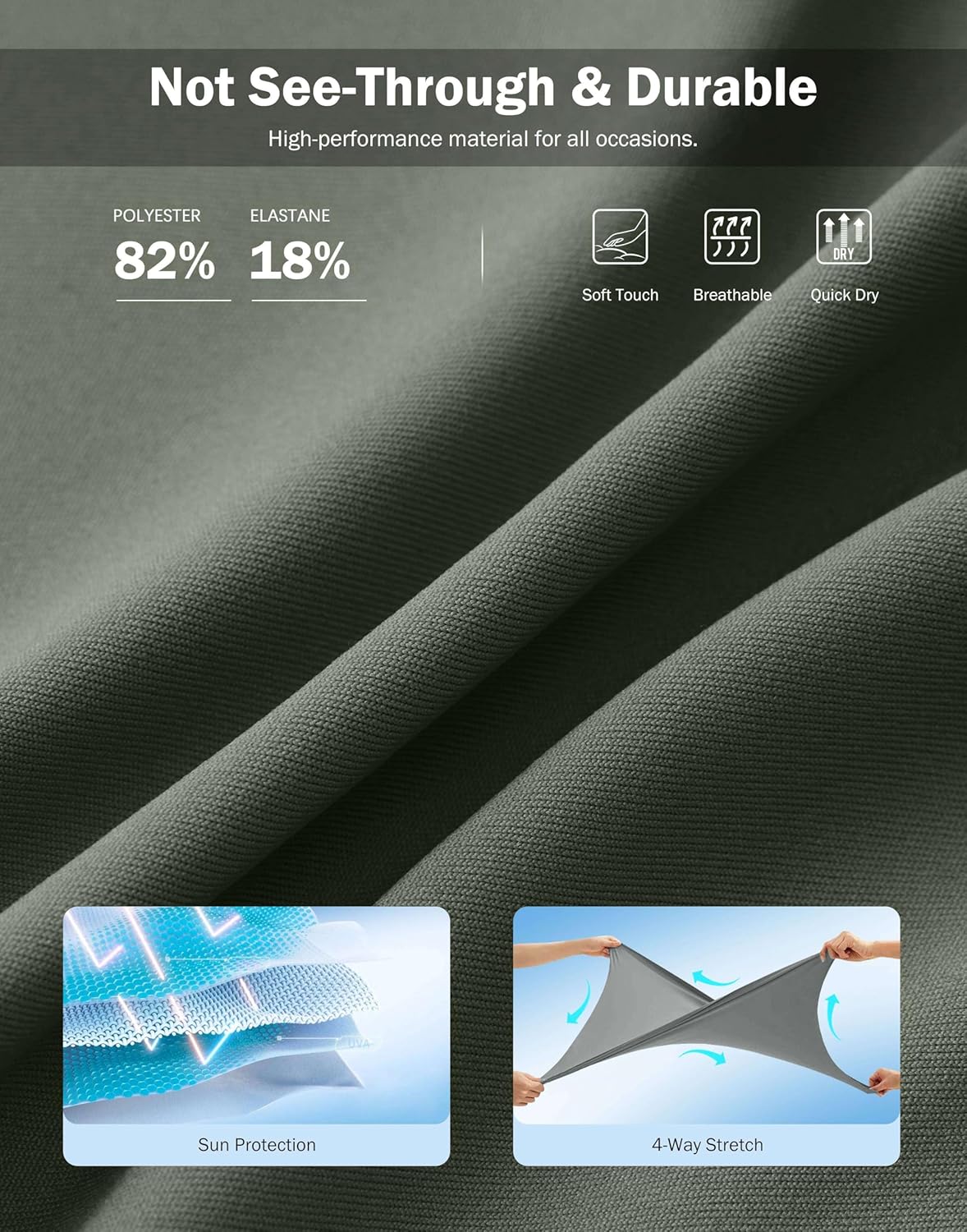 SANTINY 18" Skorts for Women 3 Pockets High Waist Long Athletic Tennis Skirt Golf Skort for Casual Summer Travel