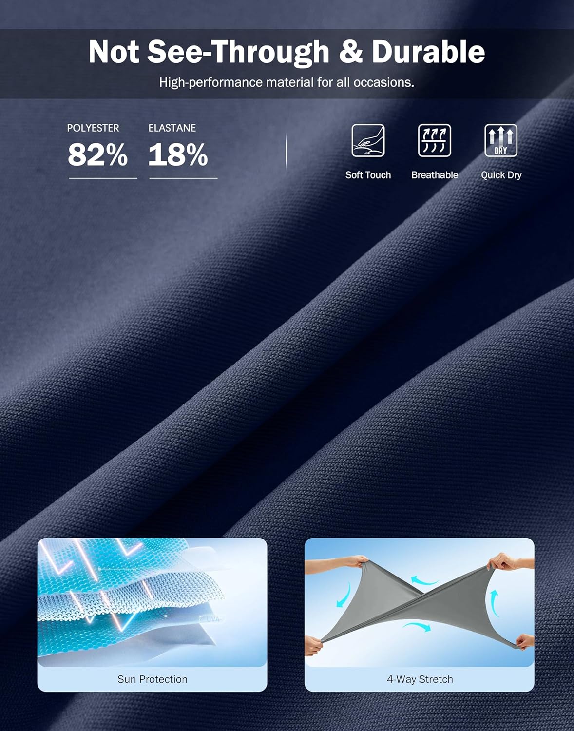 SANTINY 18" Skorts for Women 3 Pockets High Waist Long Athletic Tennis Skirt Golf Skort for Casual Summer Travel