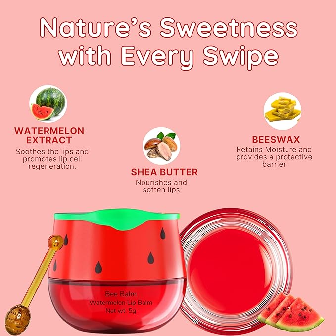 Original My Bee Balm Lip Balm - Propolis Hydrating Balm Honey Pot for Dry, Chapped & Cracked Lips - Enriched with Propolis, Honey & Vitamin E - Soften, Smooth & Reduce Lip Lines