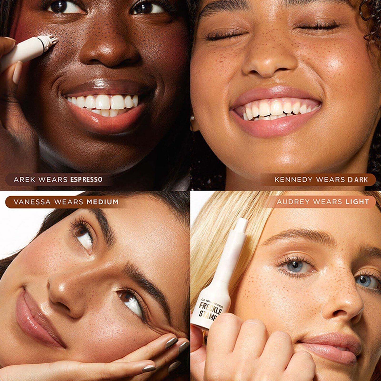 ARCHIDATE Faux Freckle Stamp Pen, Waterproof Fake Freckles Stain Marker with 5-Point Precision Freckle Stamp Cushion, Quick Dry, Long Lasting Freckles Natural Sunkissed Makeup (Light)