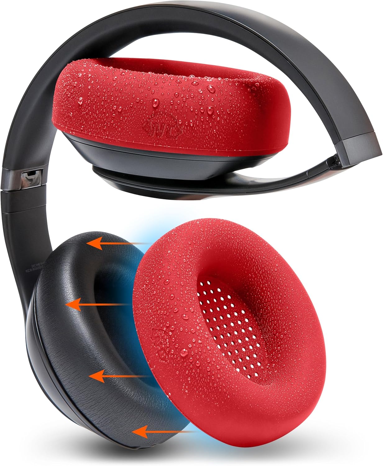 WC SweatZ Studio Pro - Patented Protective Silicone Earpad Covers for Beats Studio Pro Made by Wicked Cushions | Sweatproof & Easily Washable | Black