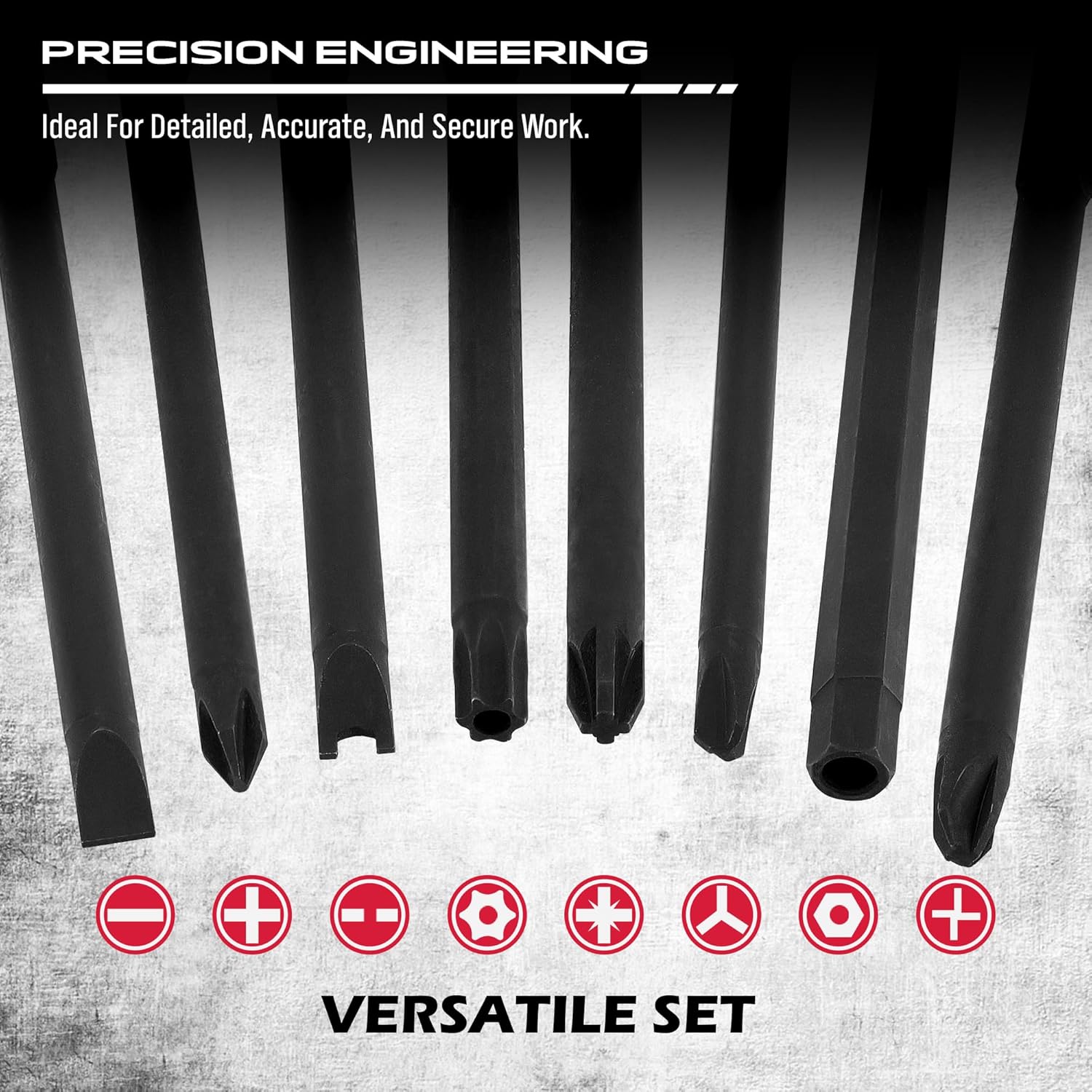 Extra Long Security Bit Set: 32-Piece S2 Steel Screwdriver Drill Bits for Tamper-Proof Screws, 6" Torx, PoziDriv, Spanner, Tri-Wing - Universal 1/4" Hex Shank for Electric, Impact Drills