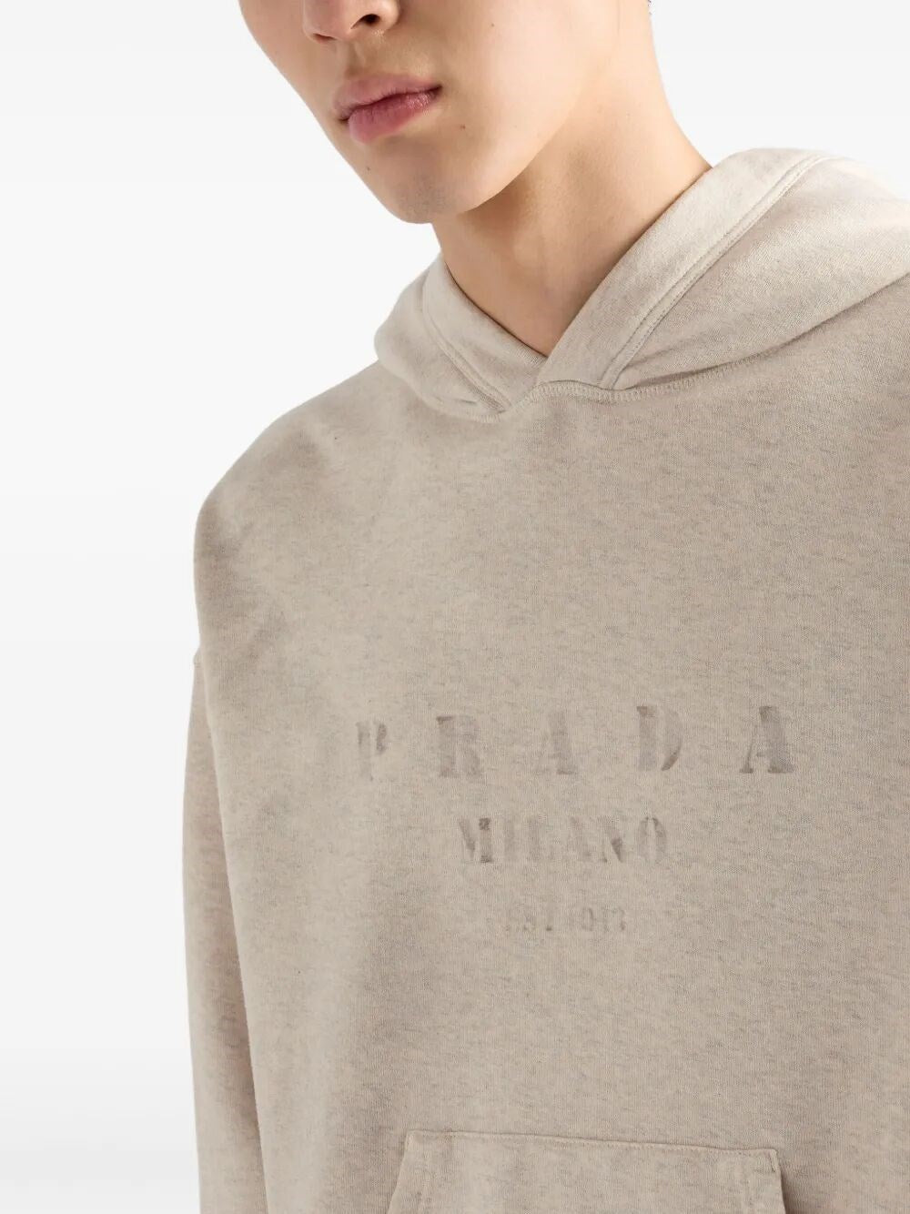 Prada Men Cotton Fleece Hoodie