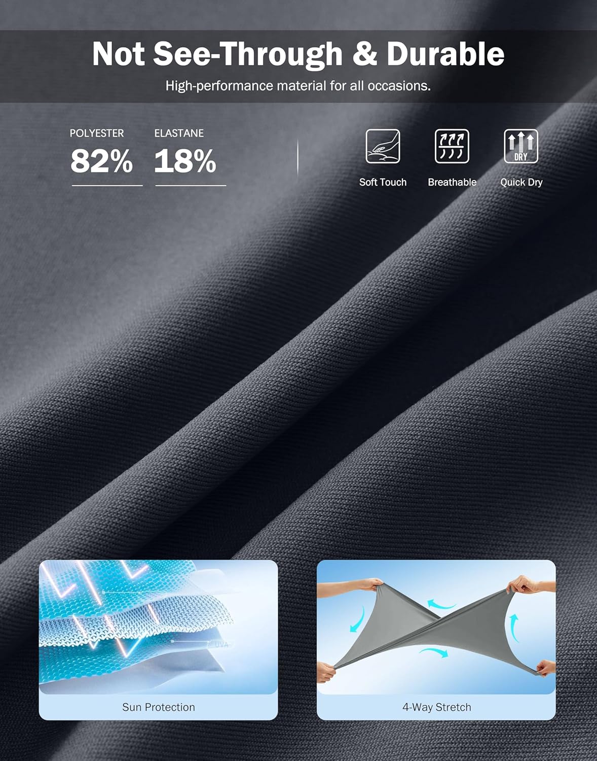 SANTINY 18" Skorts for Women 3 Pockets High Waist Long Athletic Tennis Skirt Golf Skort for Casual Summer Travel