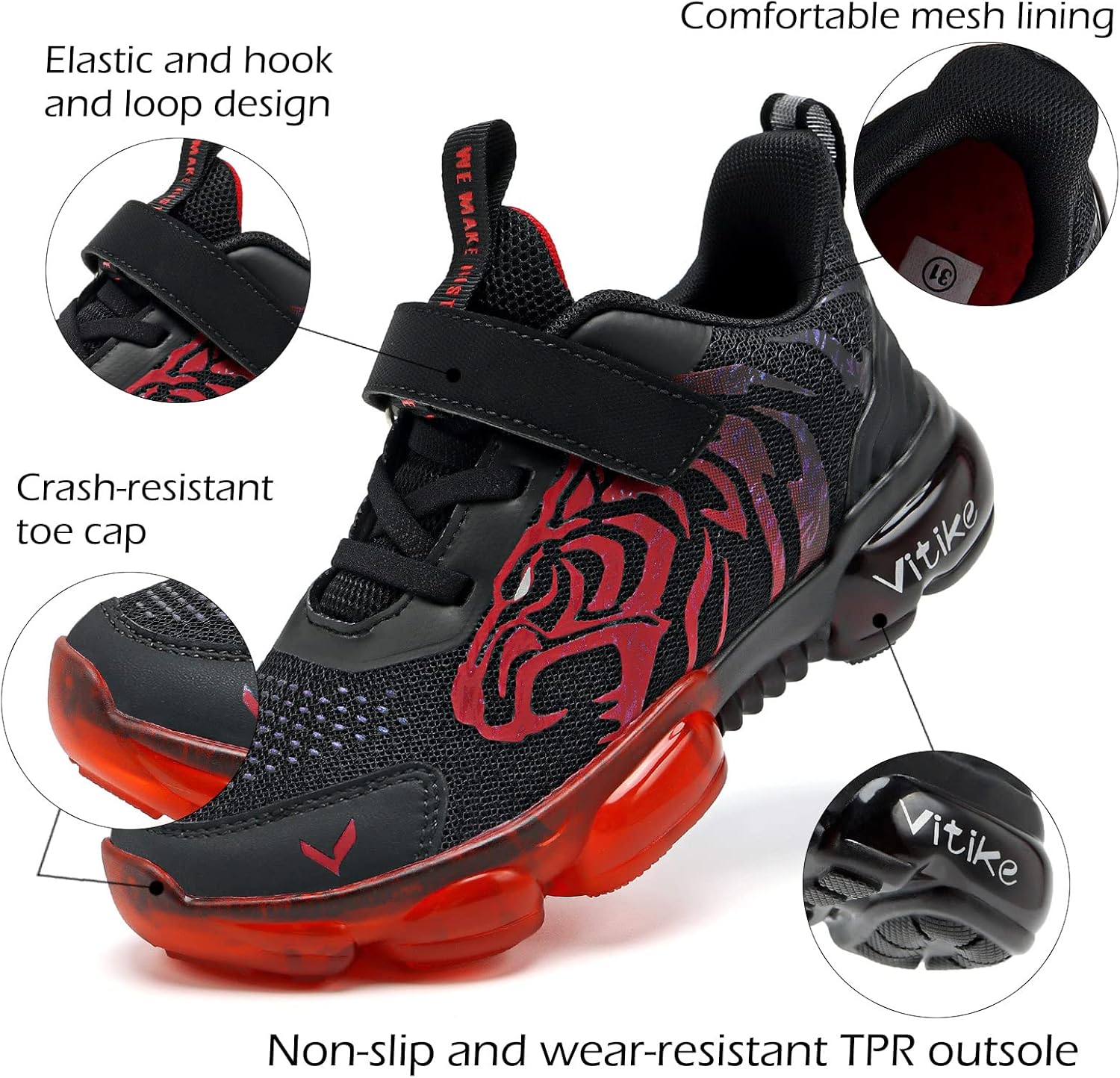 JMFCHI Boys Girls Kids' Sneakers Knitted Mesh Sports Shoes Breathable Lightweight Running Shoes for Kids Fashion Athletic Casual Shoes