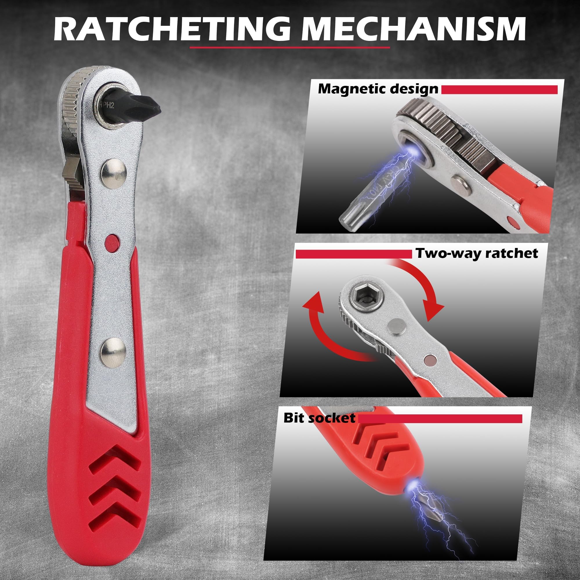 232-Piece Ultimate Screwdriver Bit Set, Cr-V Impact Driver Bit Set Includes Security Bits,Nut Driver, Ratchet Wrench and Bits Holder